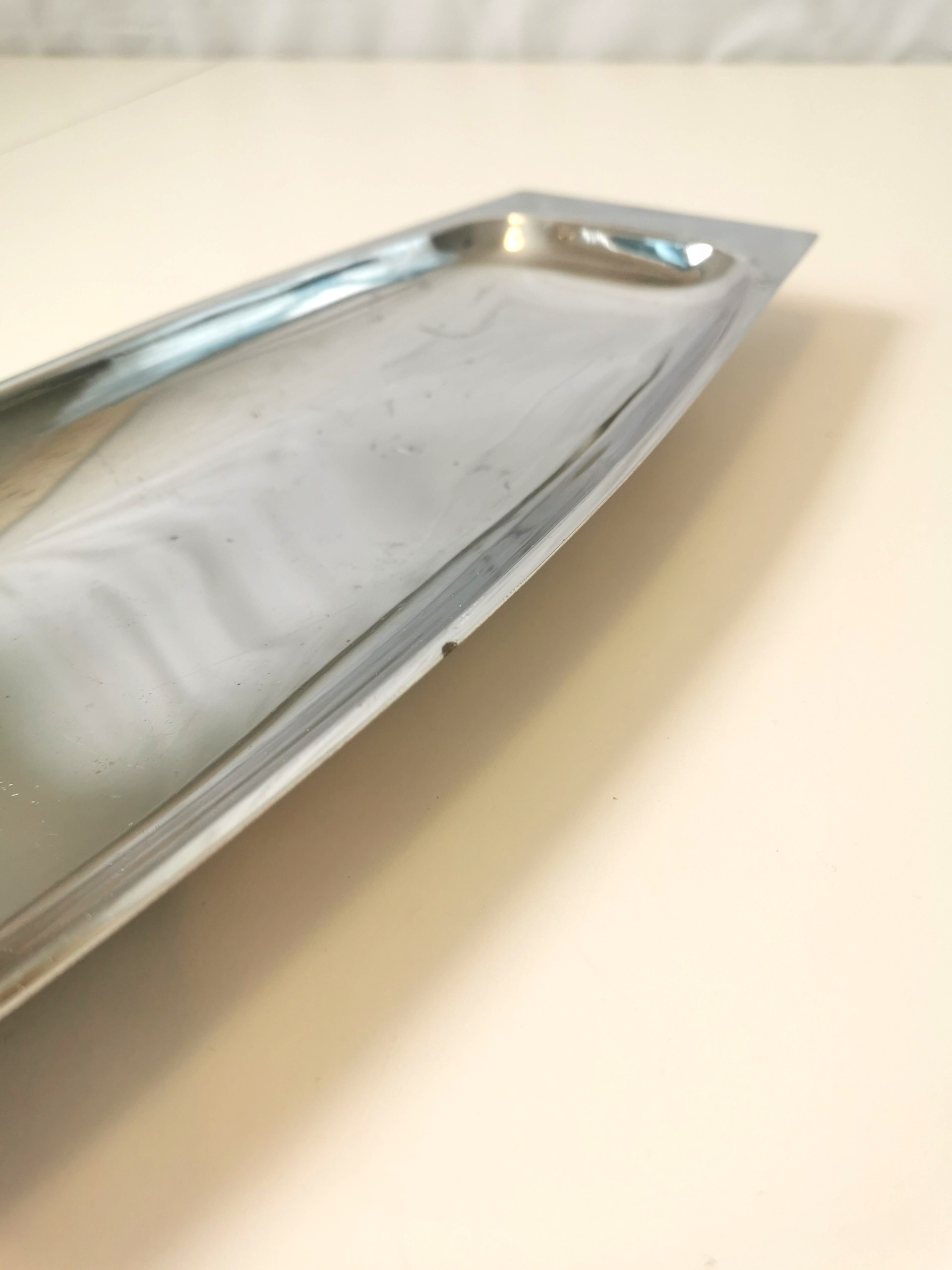 1950s Chrome Atomic Starburst Serving Tray 16.5" Long Japan - photo 4