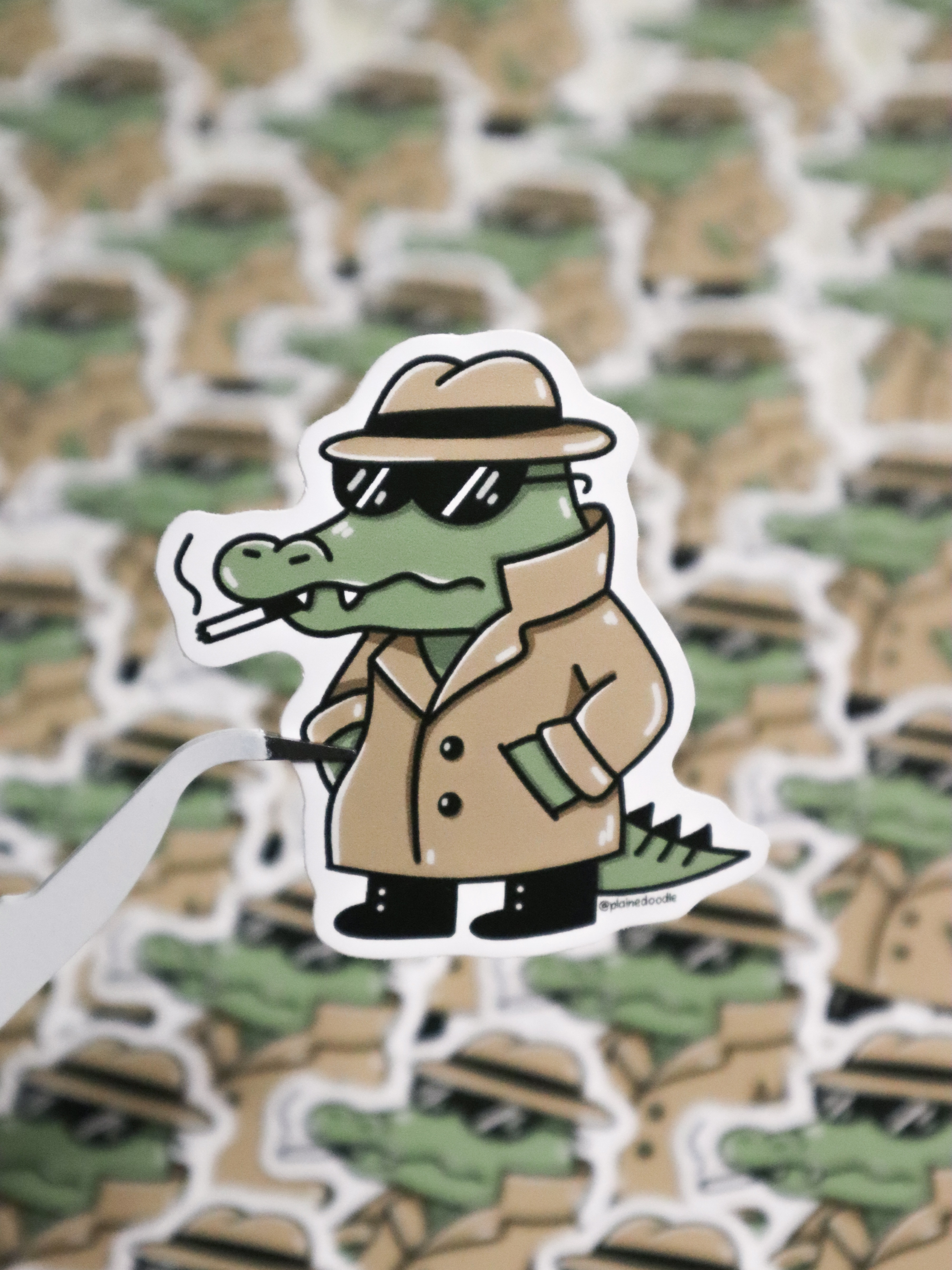 Smoke Crocodile Vinyl Sticker - photo 3