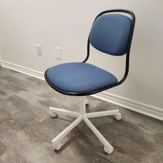 IKEA ÖRFJÄLL Swivel Chair - Modern Blue & Black - Like New!