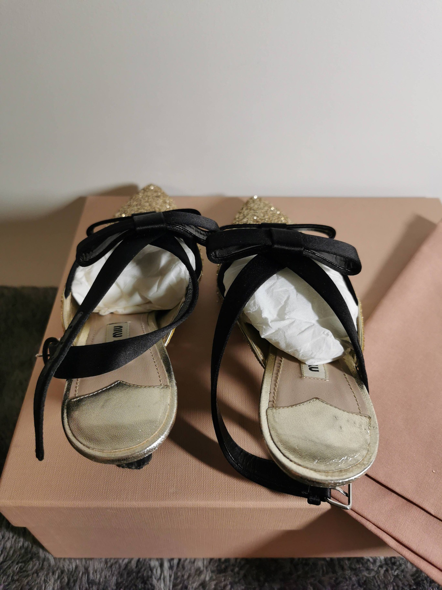 Miu Miu Glitter Ballerina Heels - Size 35.5 - photo 4