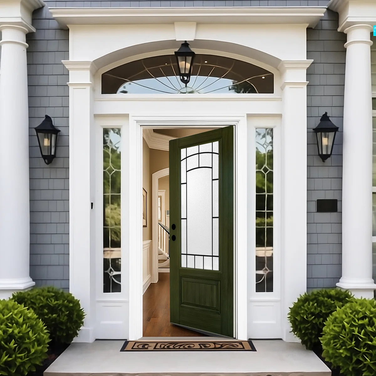 Frosted Painted Fibreglass Front Door - 36 x 80 - photo 2