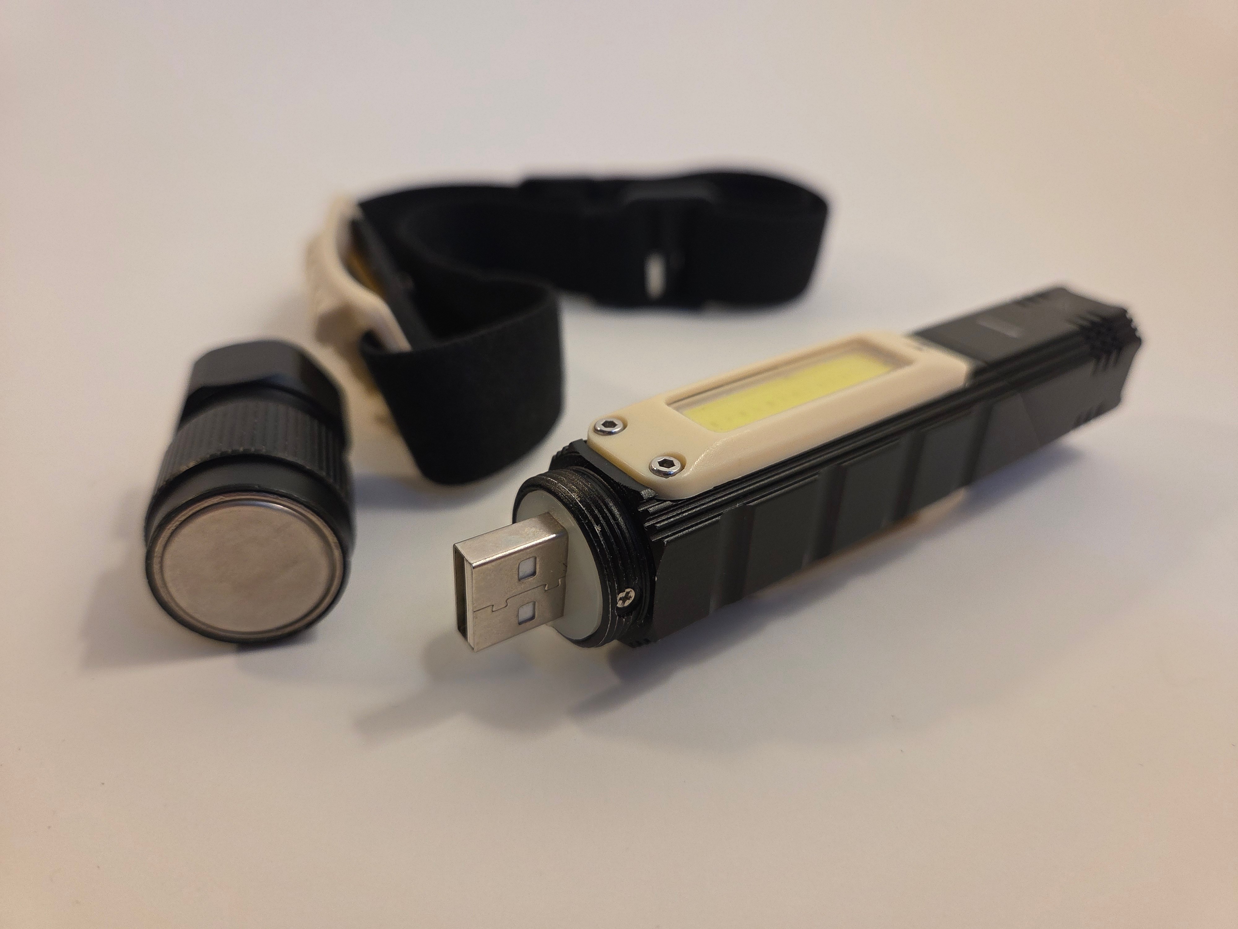Magnetic USB Headlamp/Work Light, COB + Spot, Strap - photo 5