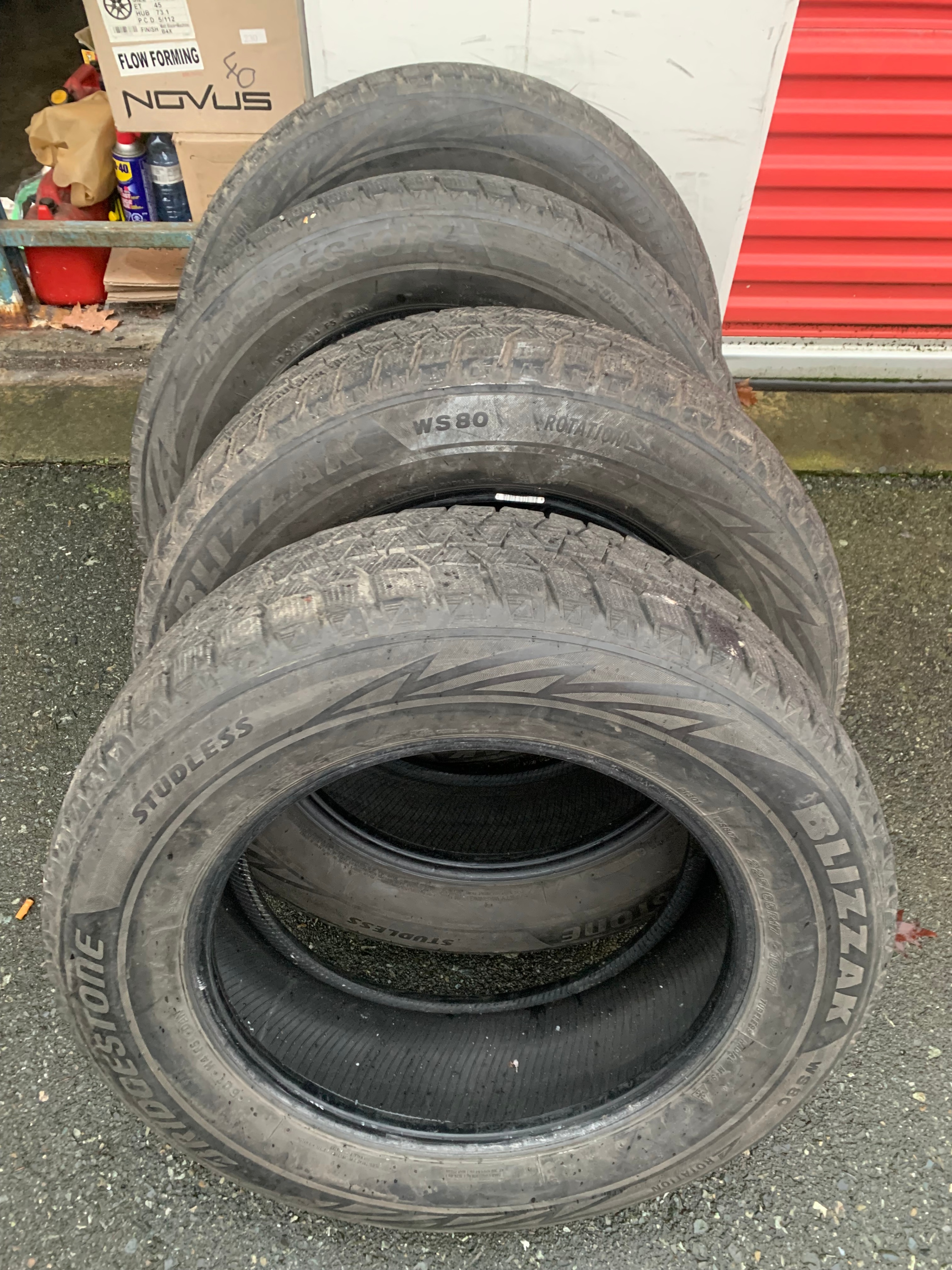 SET of 225/65/17 M+S 102H Bridgestone Blizzak WS80 snow tires - photo 4