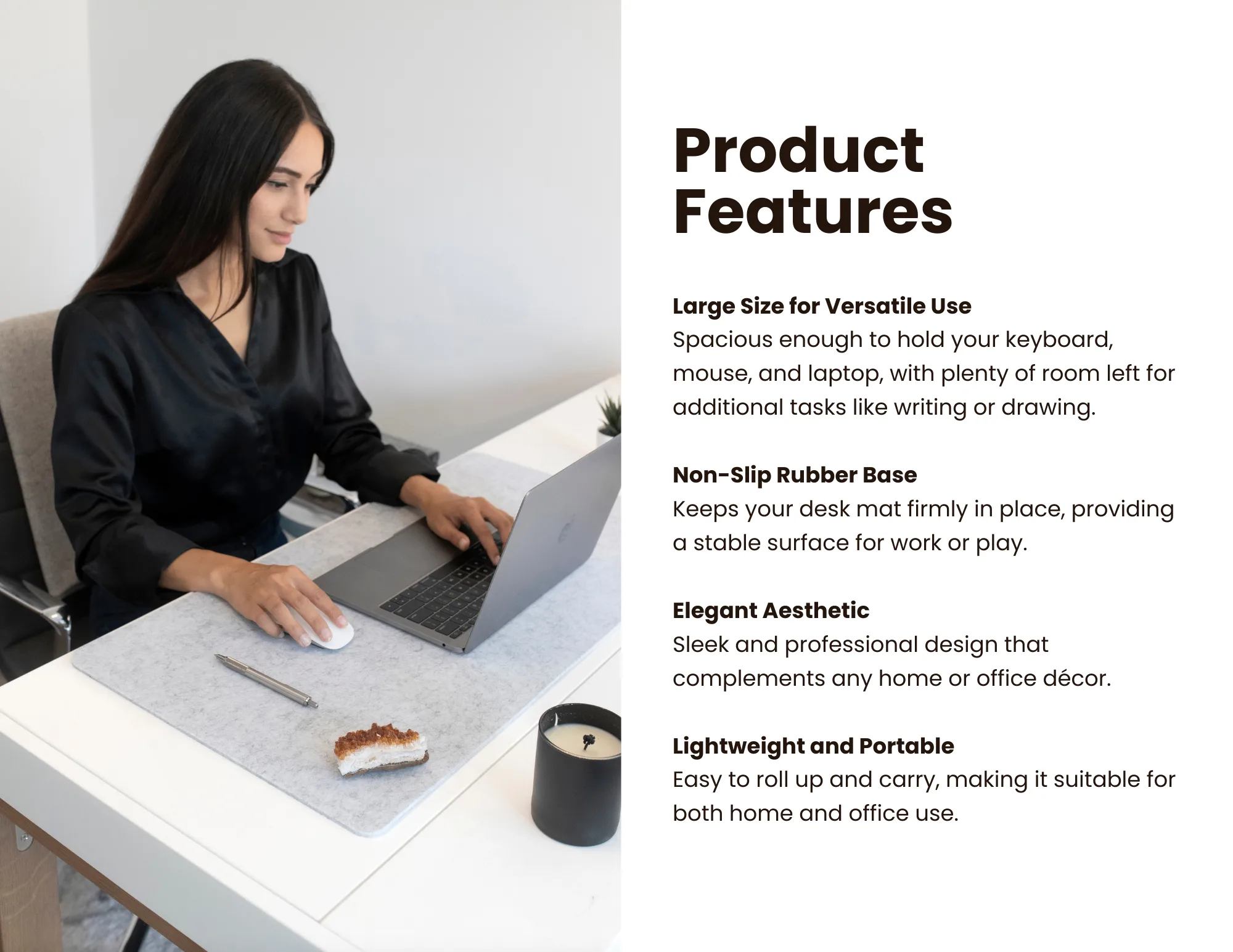 EROS Office Products - Non-Slip Felt Desk Mat image indicator(6)