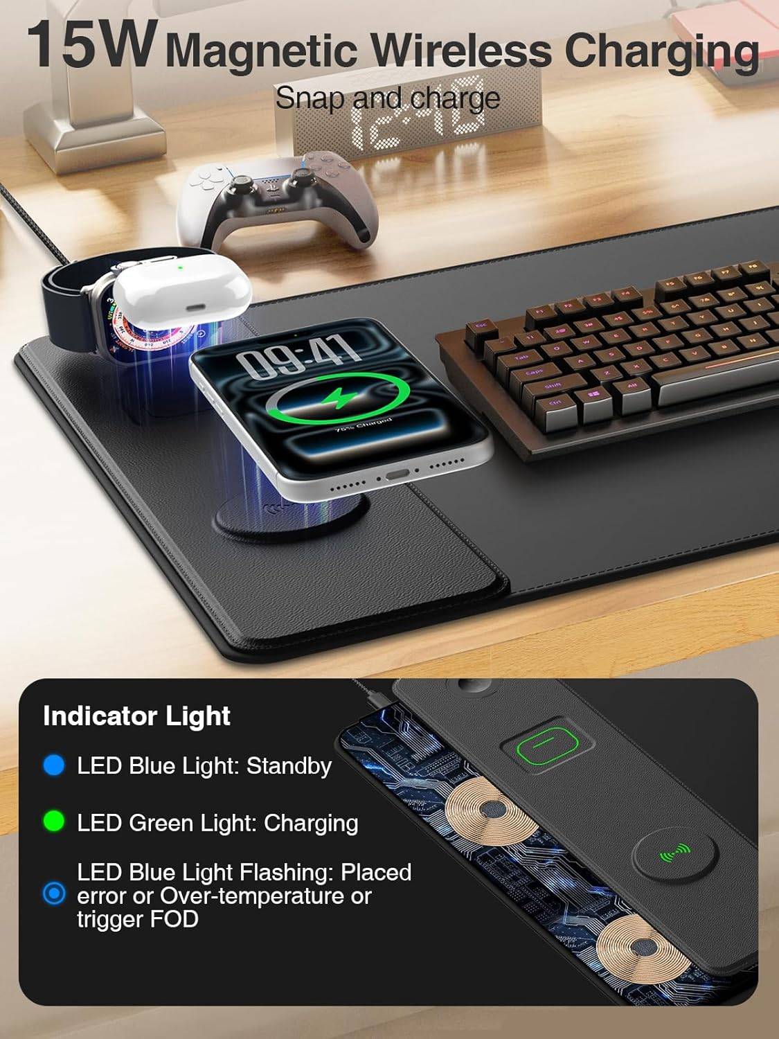 New Wireless Charging Mouse Pad (31.5x15.8") - photo 4