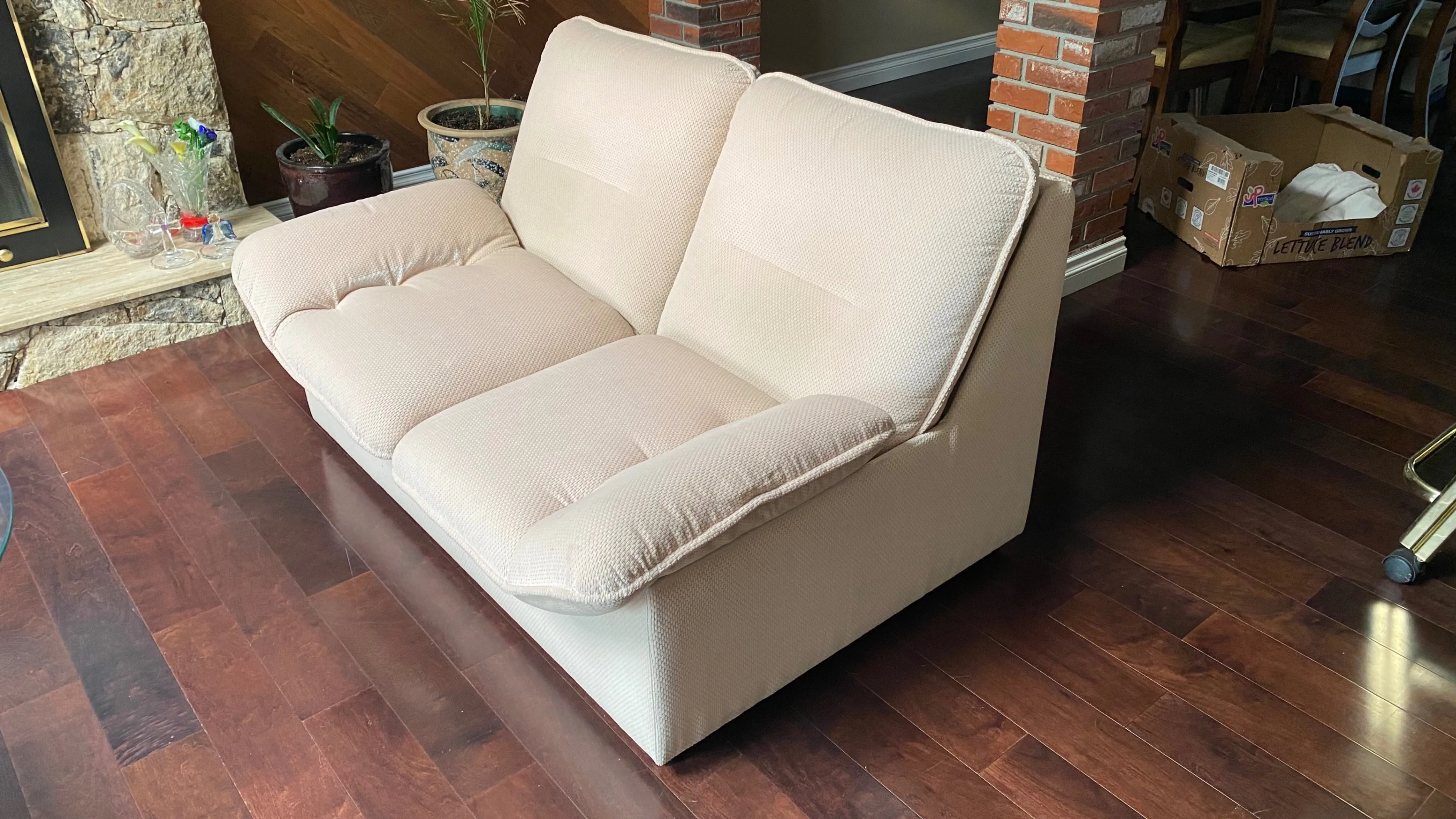 2 Loveseat Sofa - Beige $150 each image indicator(3)