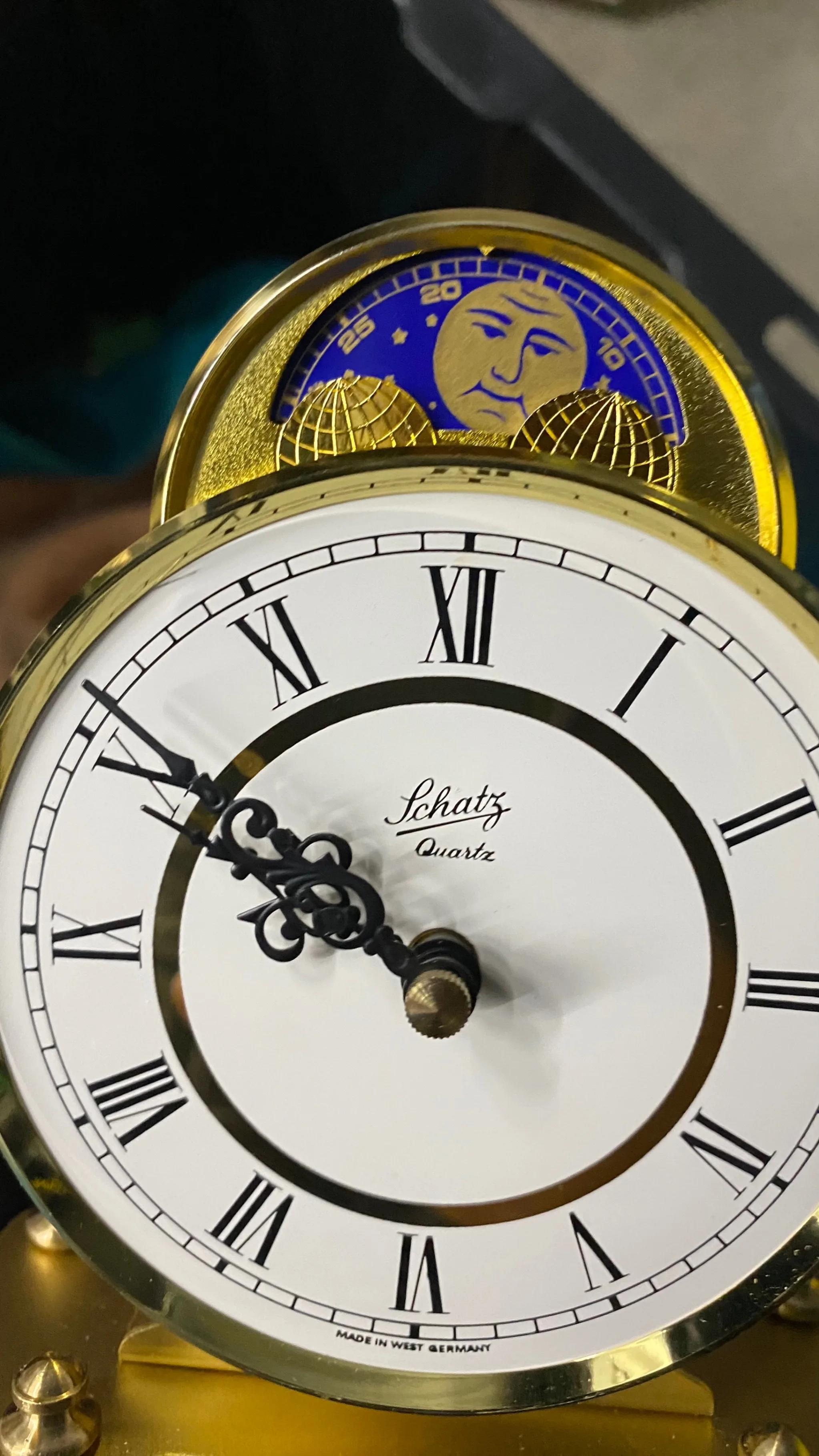 Vintage Schatz Quartz Anniversary Mantle Clock with Dome image indicator(3)