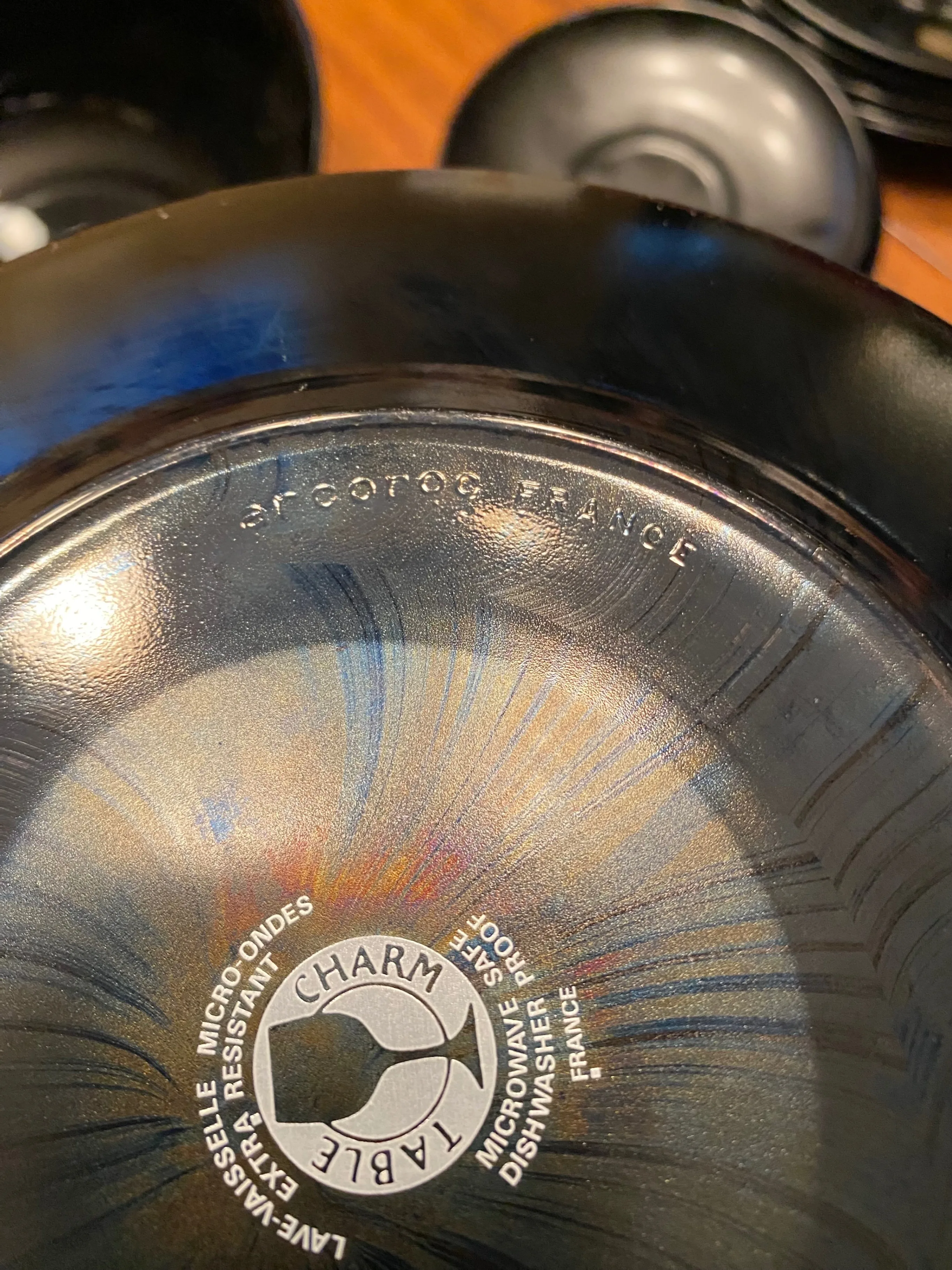 Luminarc Dinnerware ~66 pcs Set - Black Floral image indicator(8)