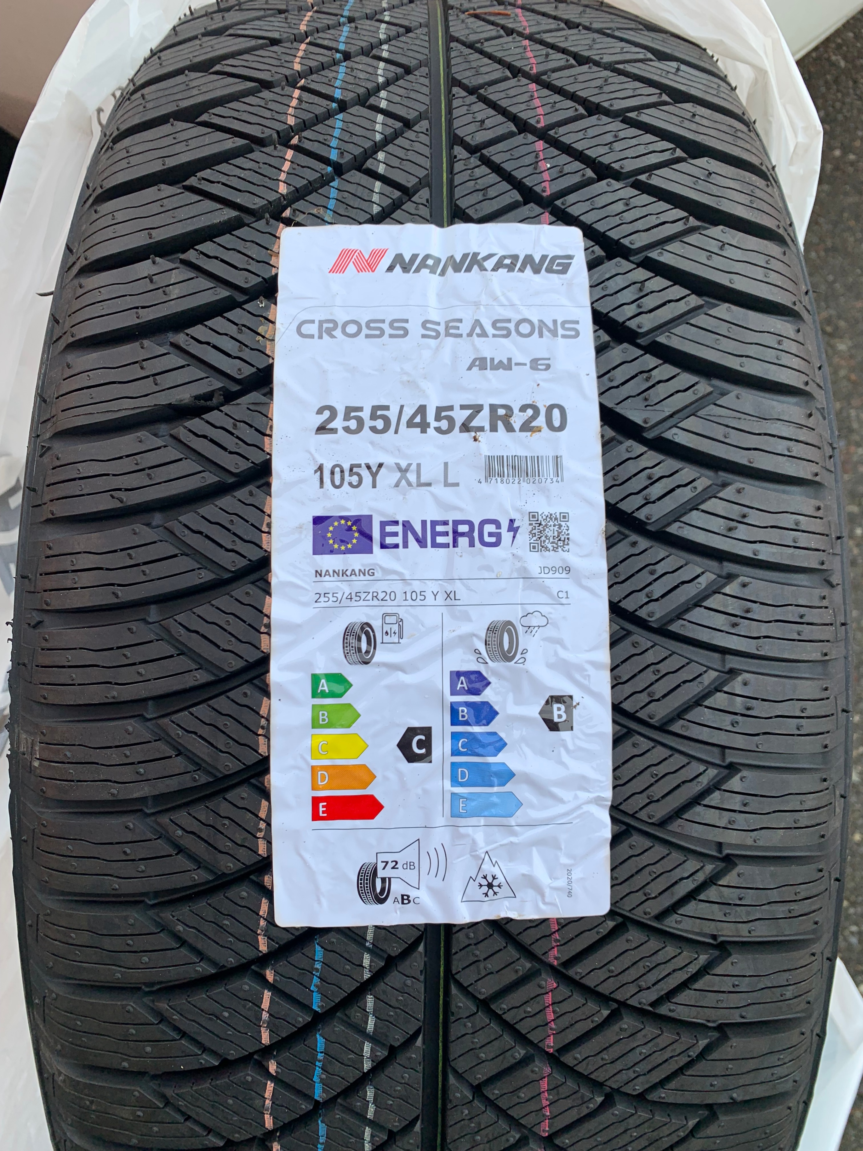SET of Brand New 255/45/20 XL M+S 105Y Nancang Cross Seasons AW6