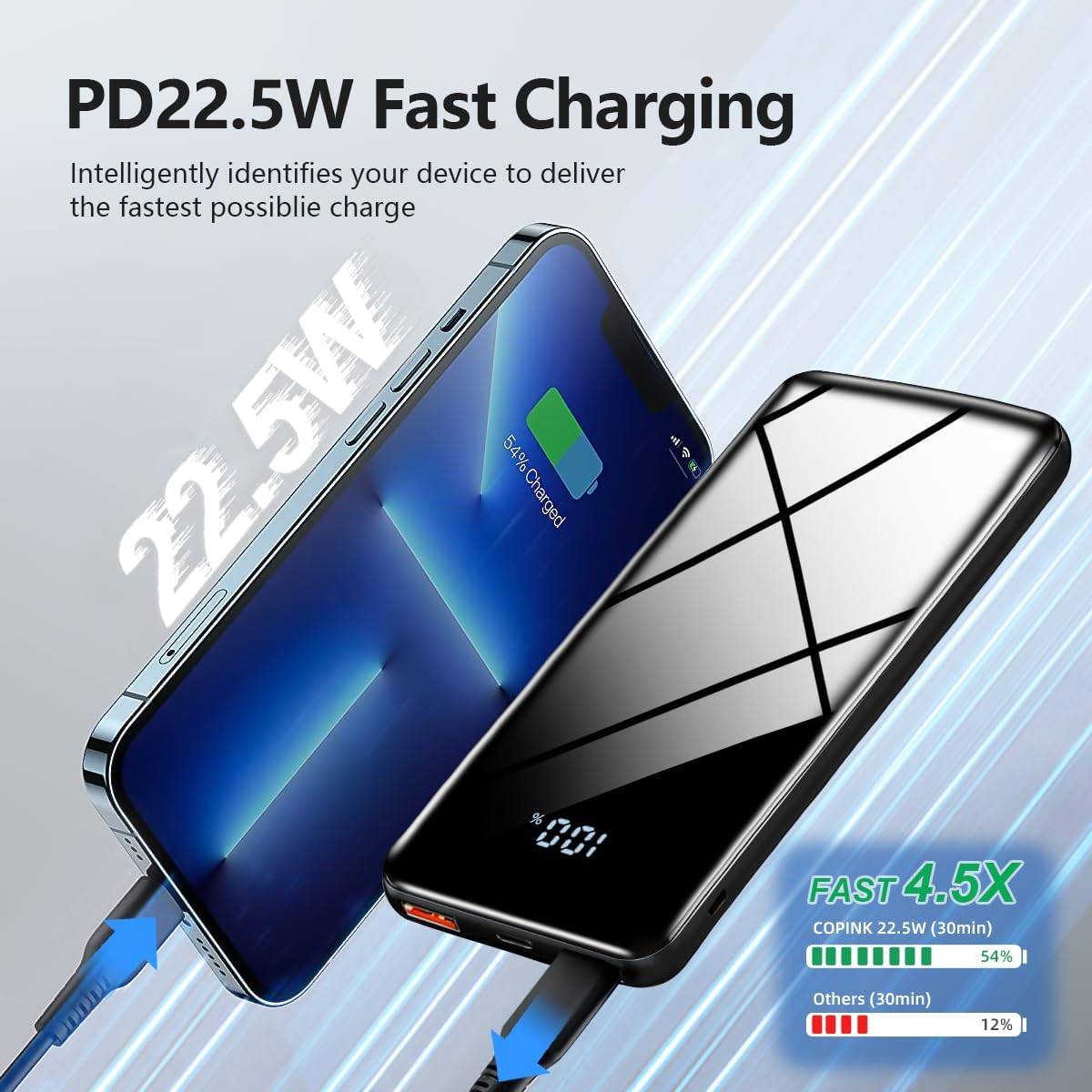 20000mAh Power Bank with 22.5W Fast Charging LED Digital Display - photo 4