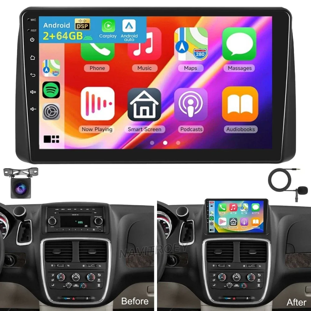 9" Android Car Radio Stereo For Dodge Grand Caravan 2011-2020