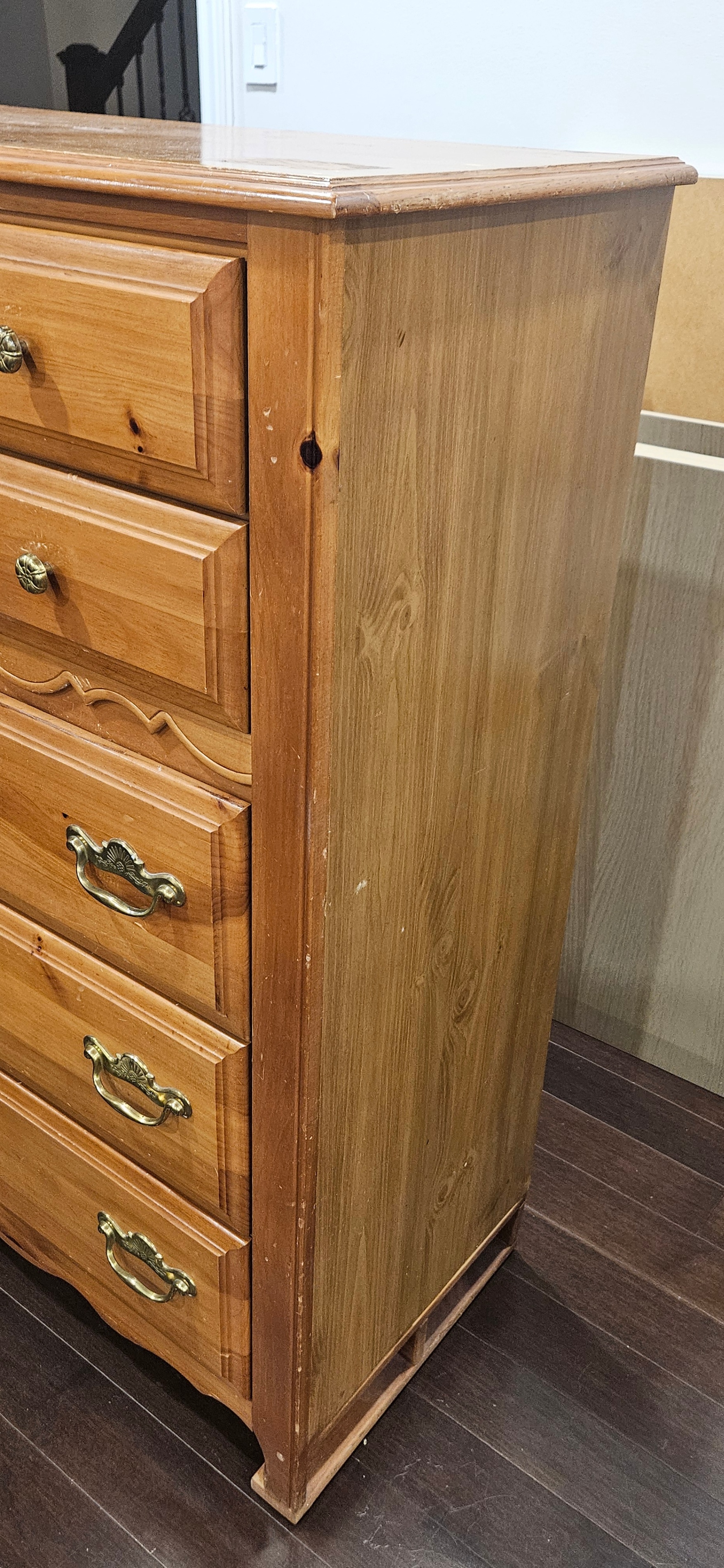 Moveout Sale || Solid Oak Bedroom Dresser || 5 Full Size Drawer - photo 2