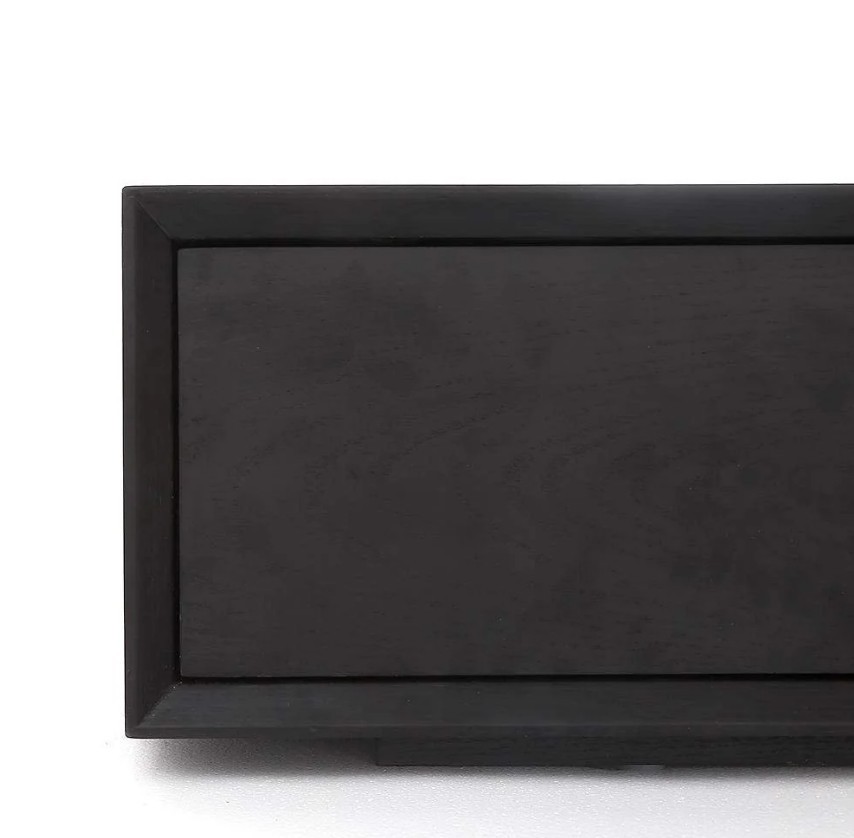 Modern 79 Inch / 200 cm Black TV Stand Console with 4 Drawers - photo 4