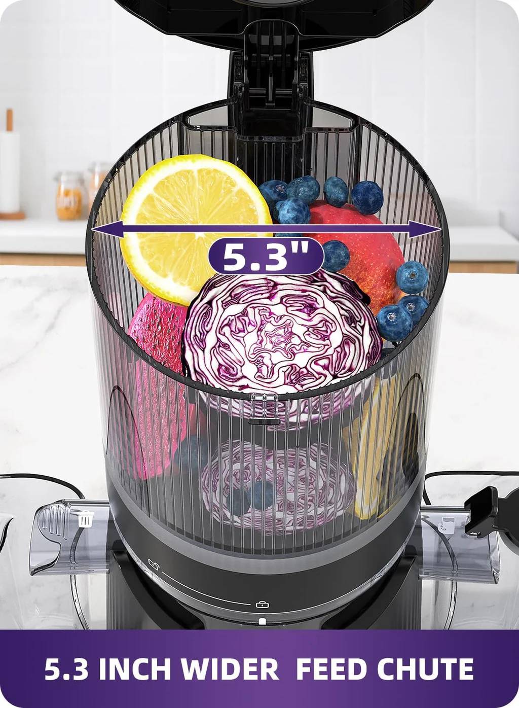 New Black Cold Press Juicer Machine - photo 5