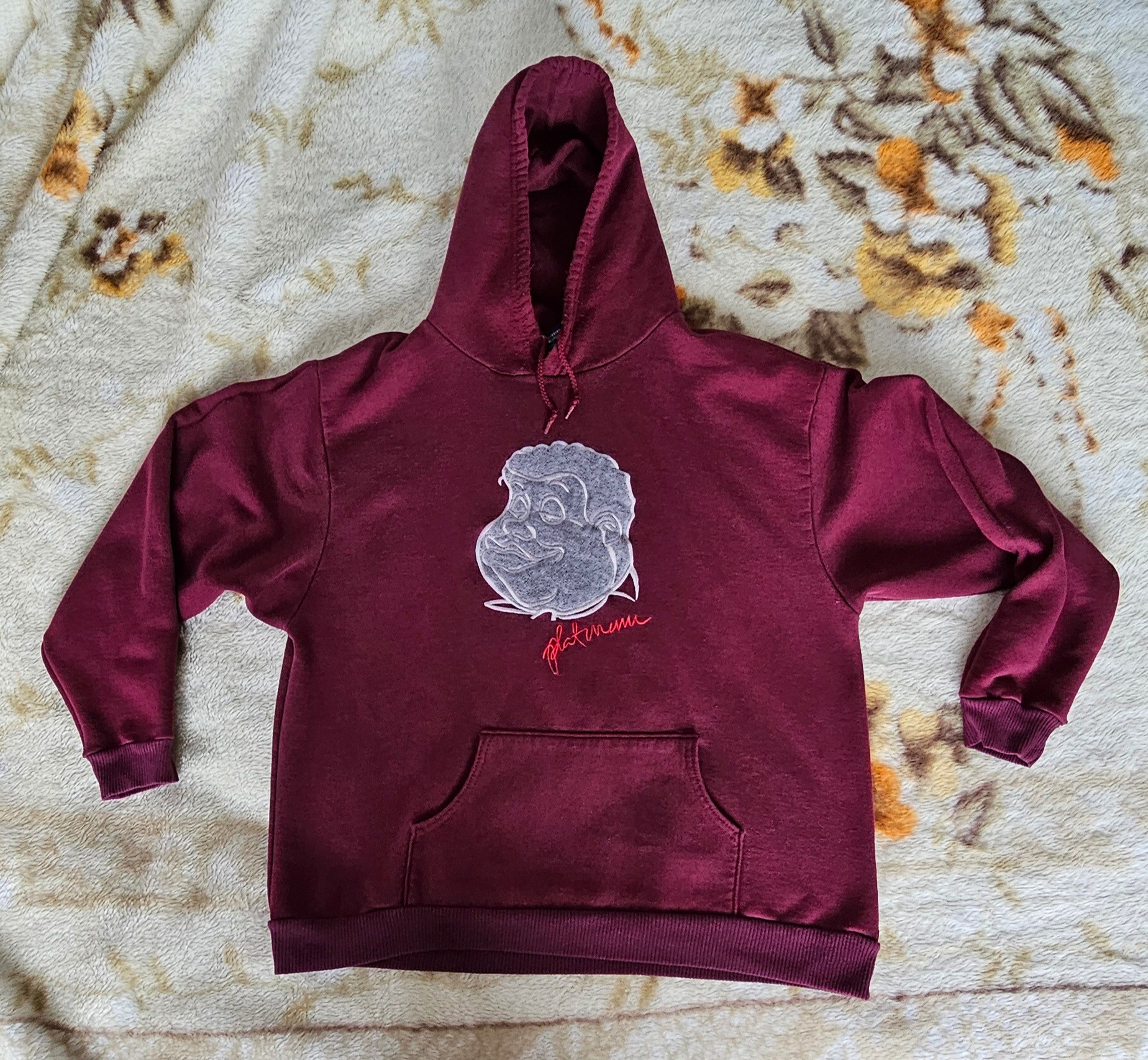Men's Fleece Hoodie for Cold Weather (L - Maroon)