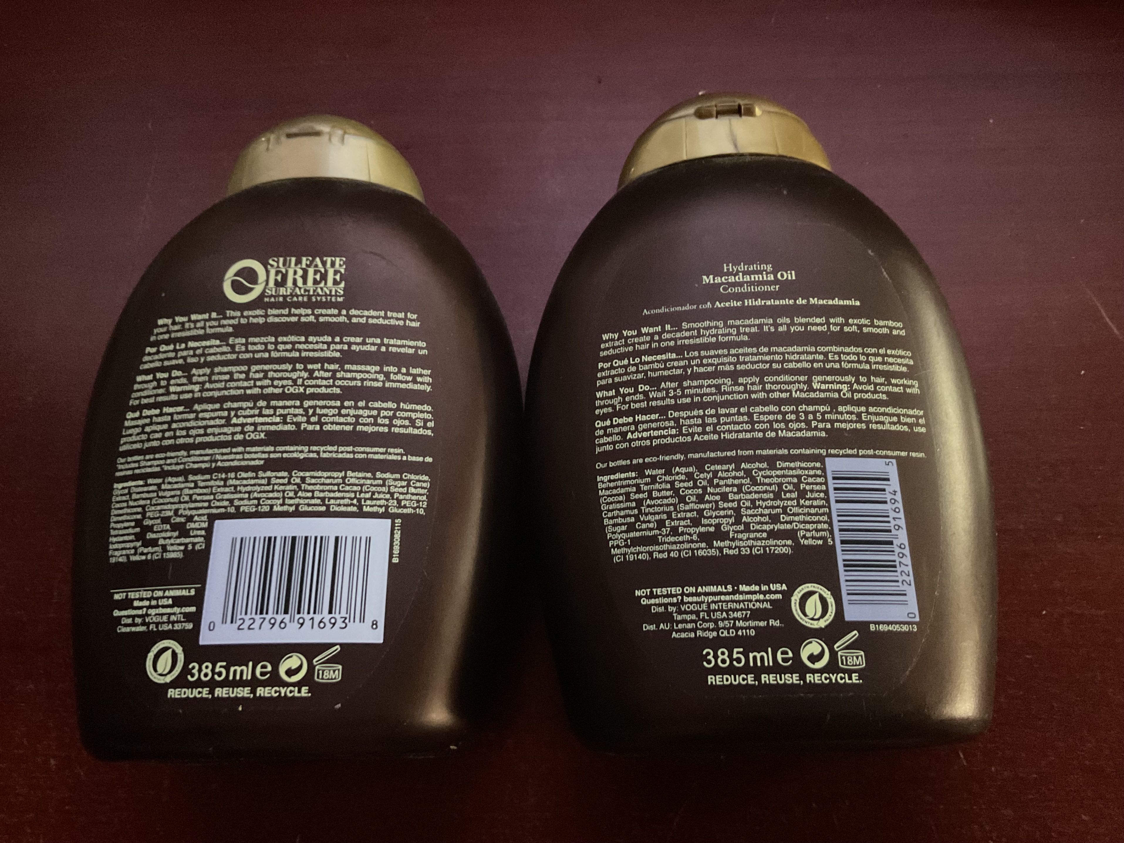 OGX Hydrating Macadamia Oil Shampoo & Conditioner Set - photo 2