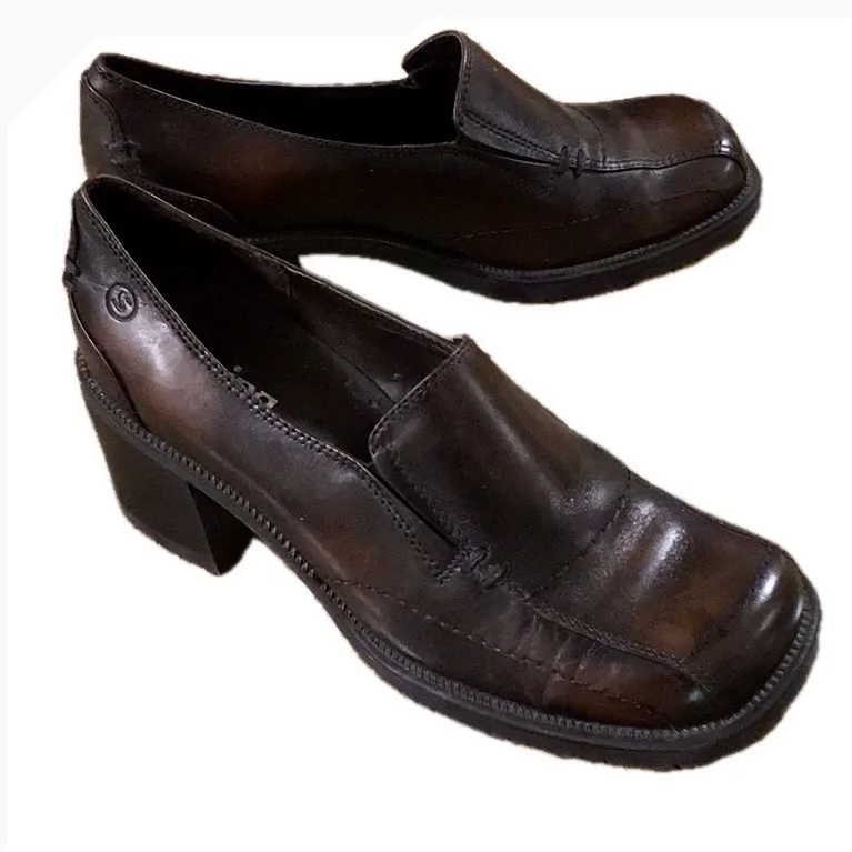 Call It Spring Brown Heeled Loafers