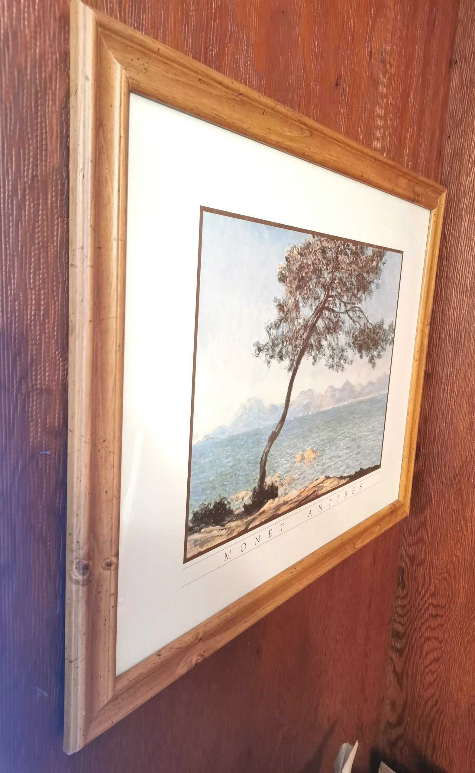 Beautifully Hardwood framed Monet Print Vintage image indicator(8)