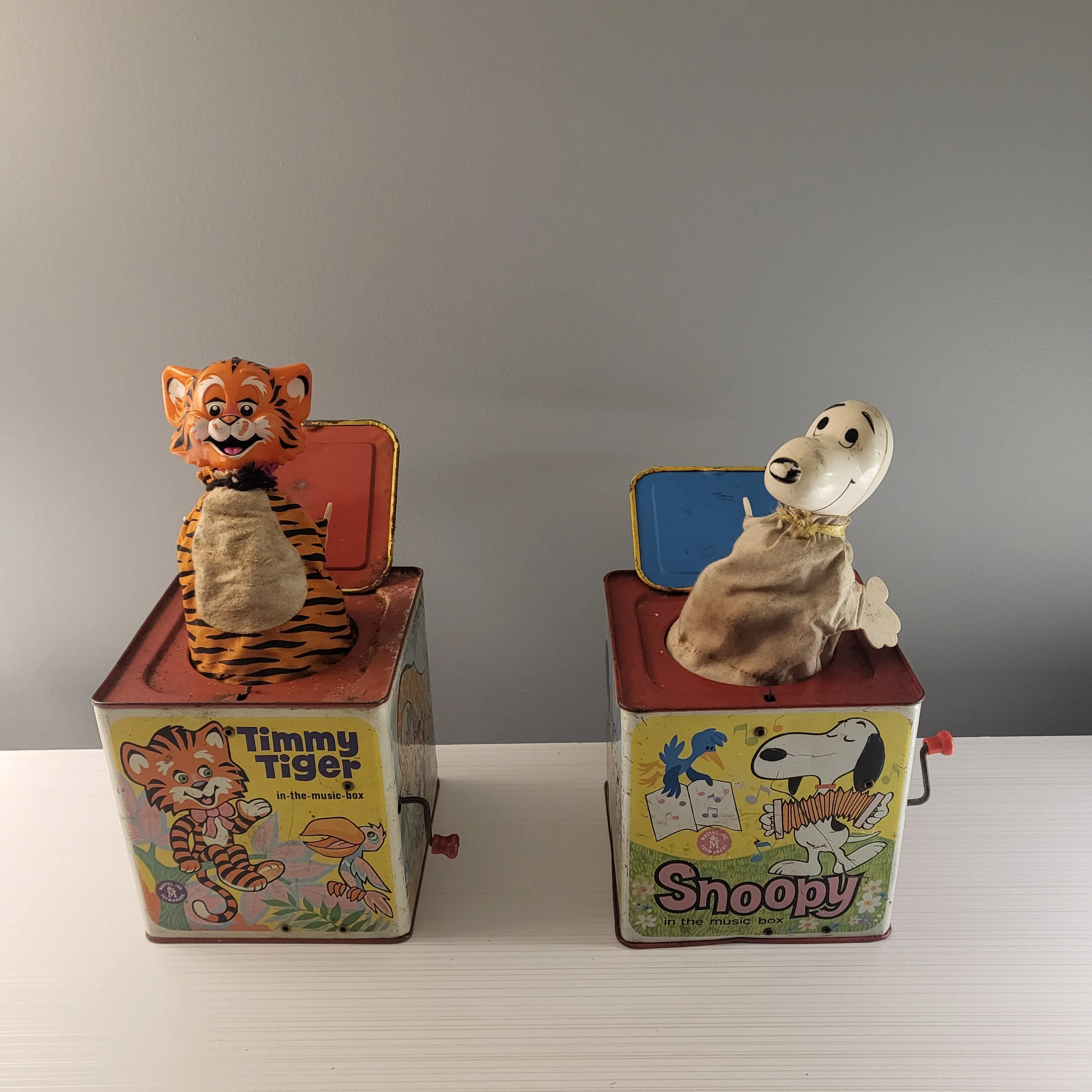 Used - 1960 Vintage Tiger & Snoopy Music Boxes - Quick Pickup!🚀