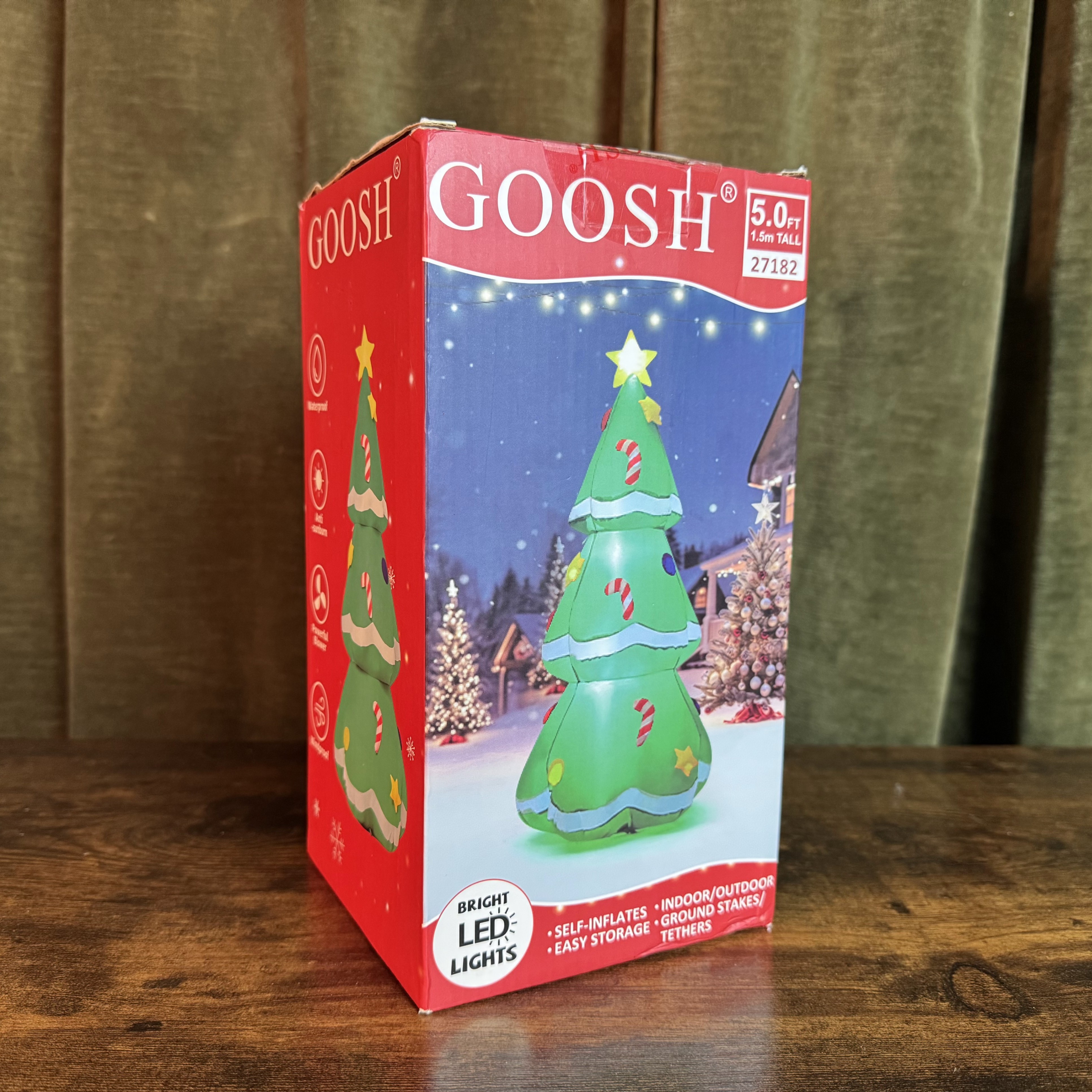 New GOOSH 5 ft Inflatable Christmas Tree with LED Light - photo 4