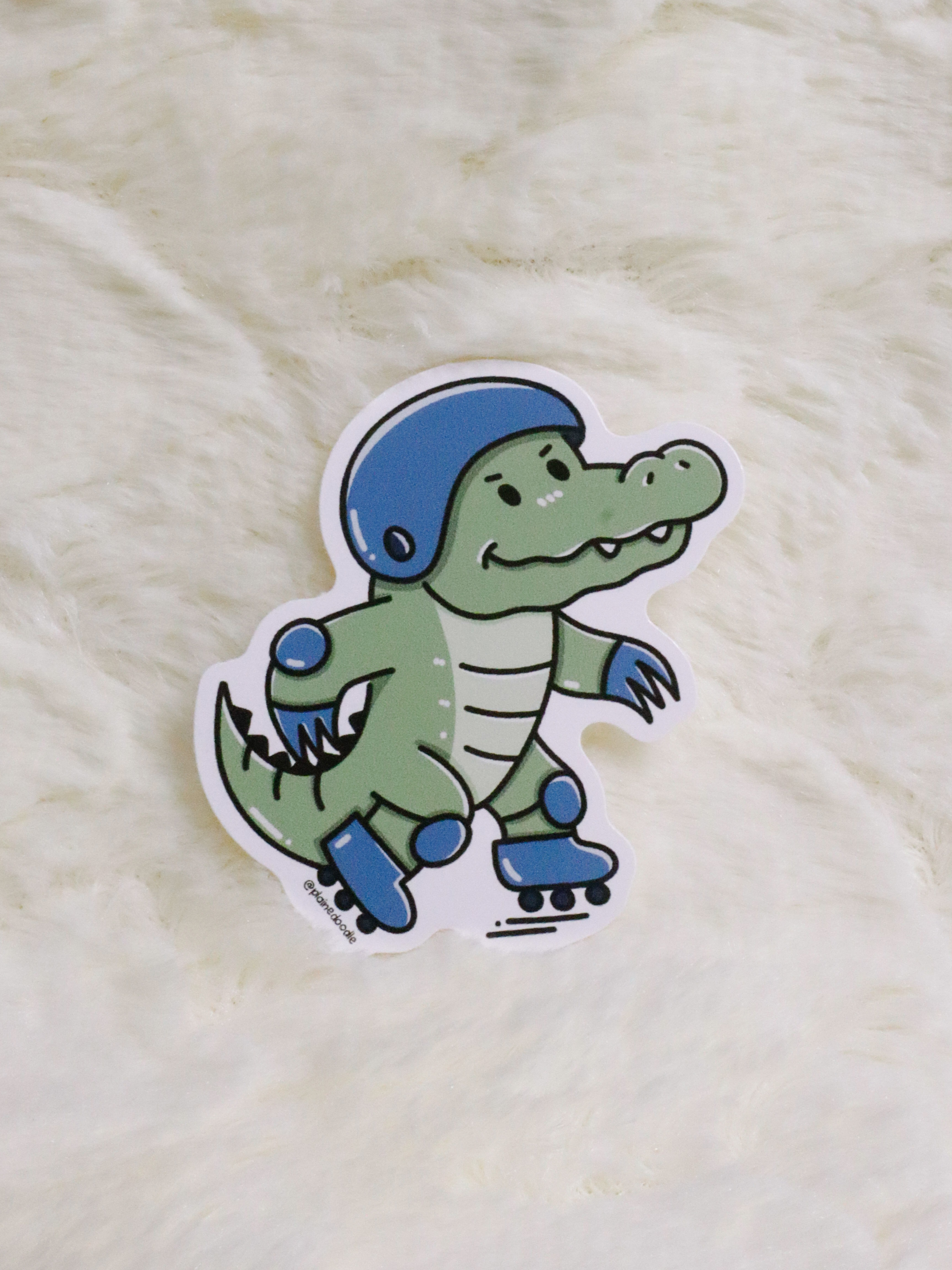 Roller Crocodile Vinyl Sticker