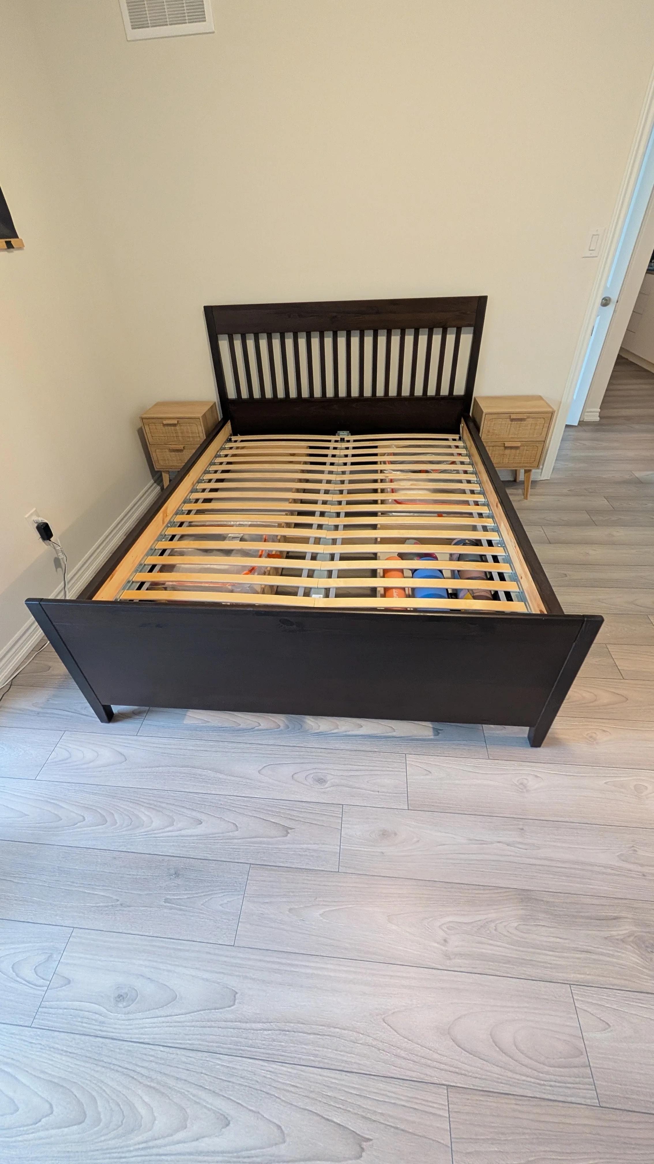 IKEA Queen Bed Frame with Storage Drawers – Excellent Condition!