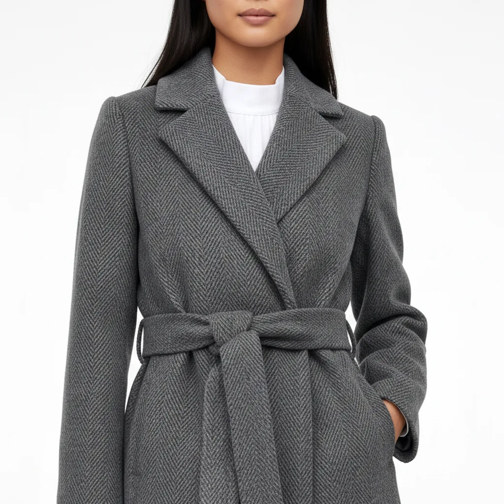 DYNAMITE Womens Dark Grey Wool Blend Coat Ladies WARM Winter (S)