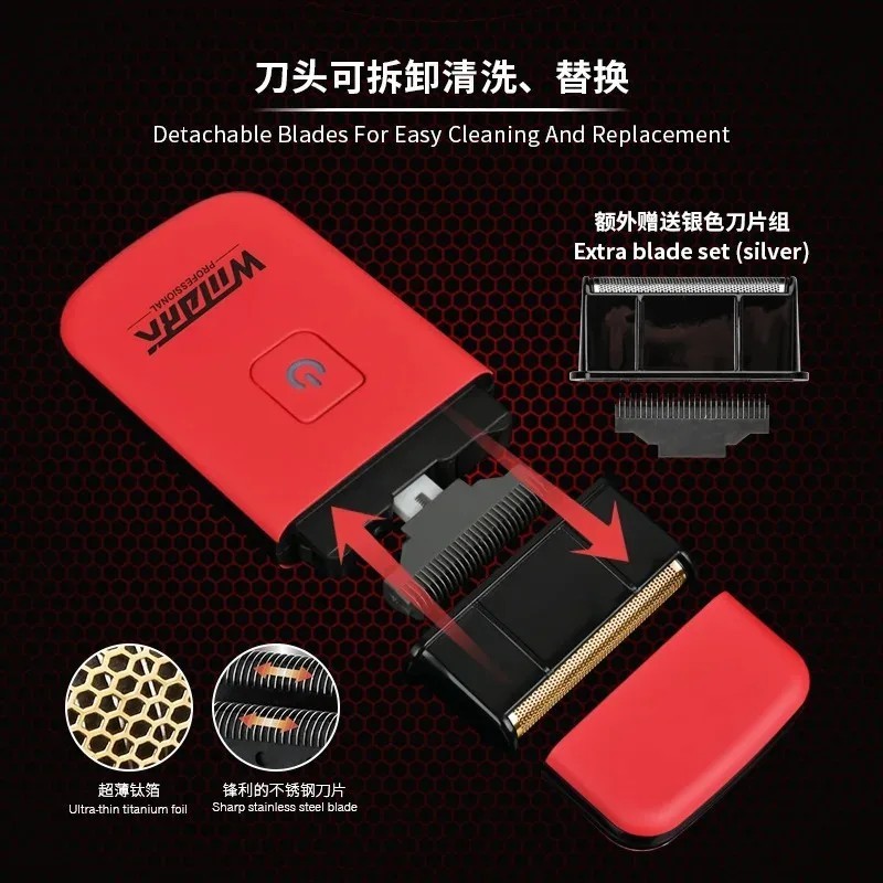 WMARK NG-7901 Ultra Thin Men's Shaver Mini Stainless - photo 3