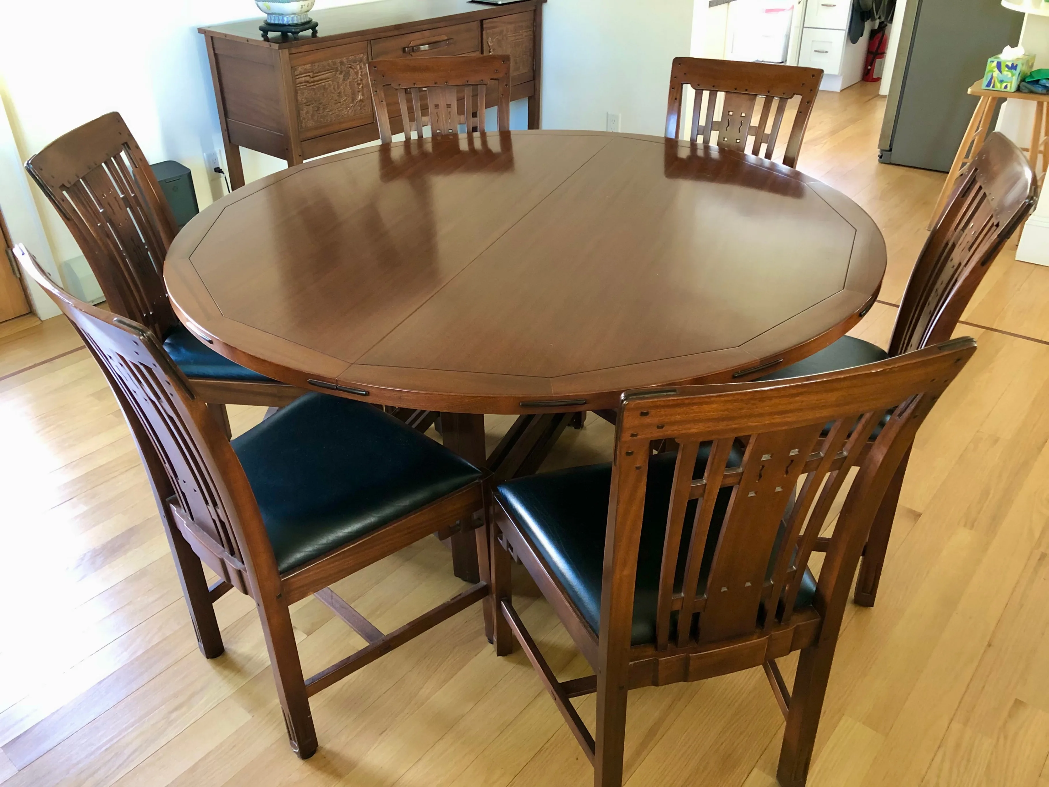 Stickly Dining Set: Thorson Table and 6 Blacker House Chairs