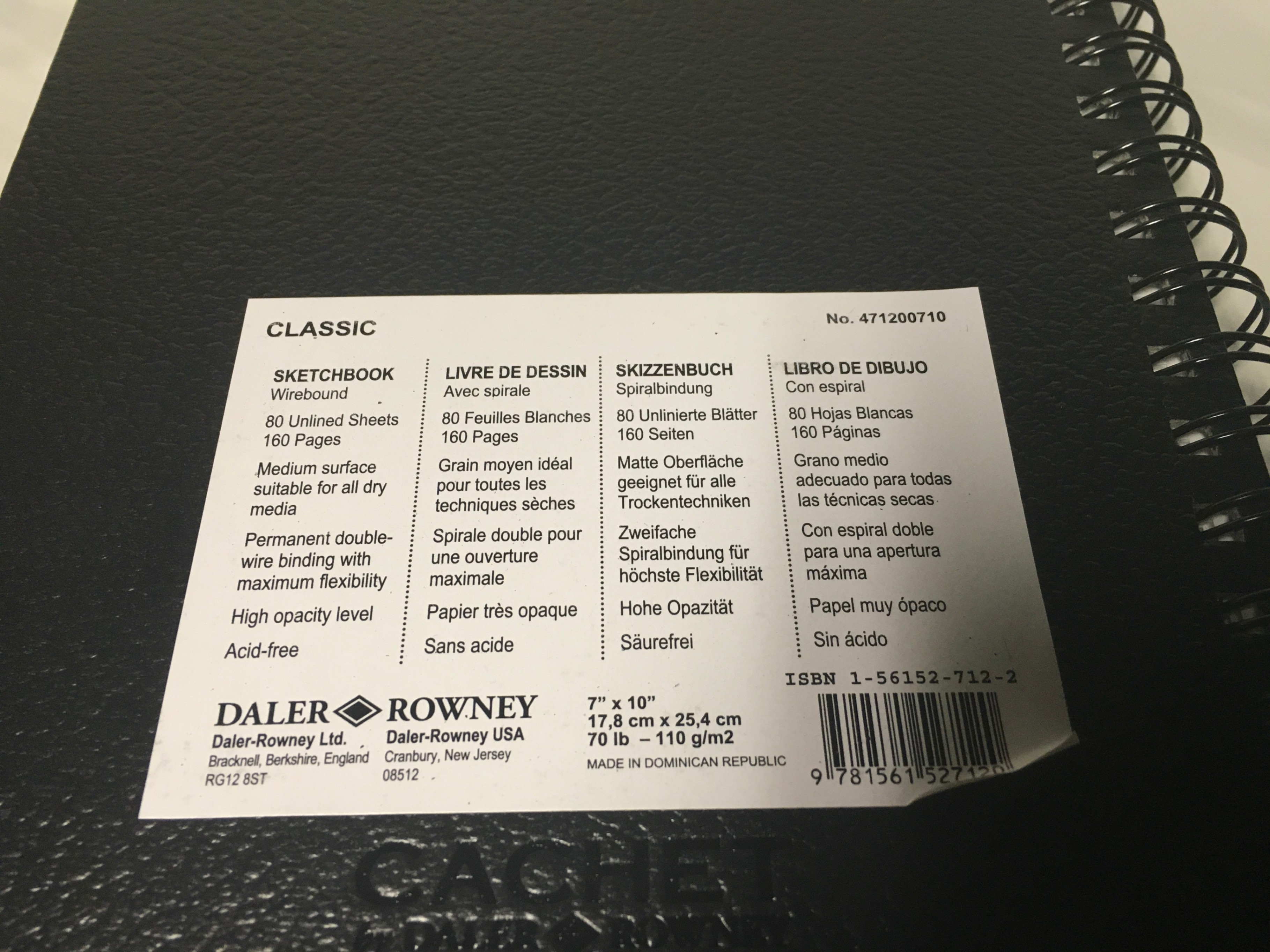 Daler-Rowney Classic Sketchbook - 7" x 10" - photo 2