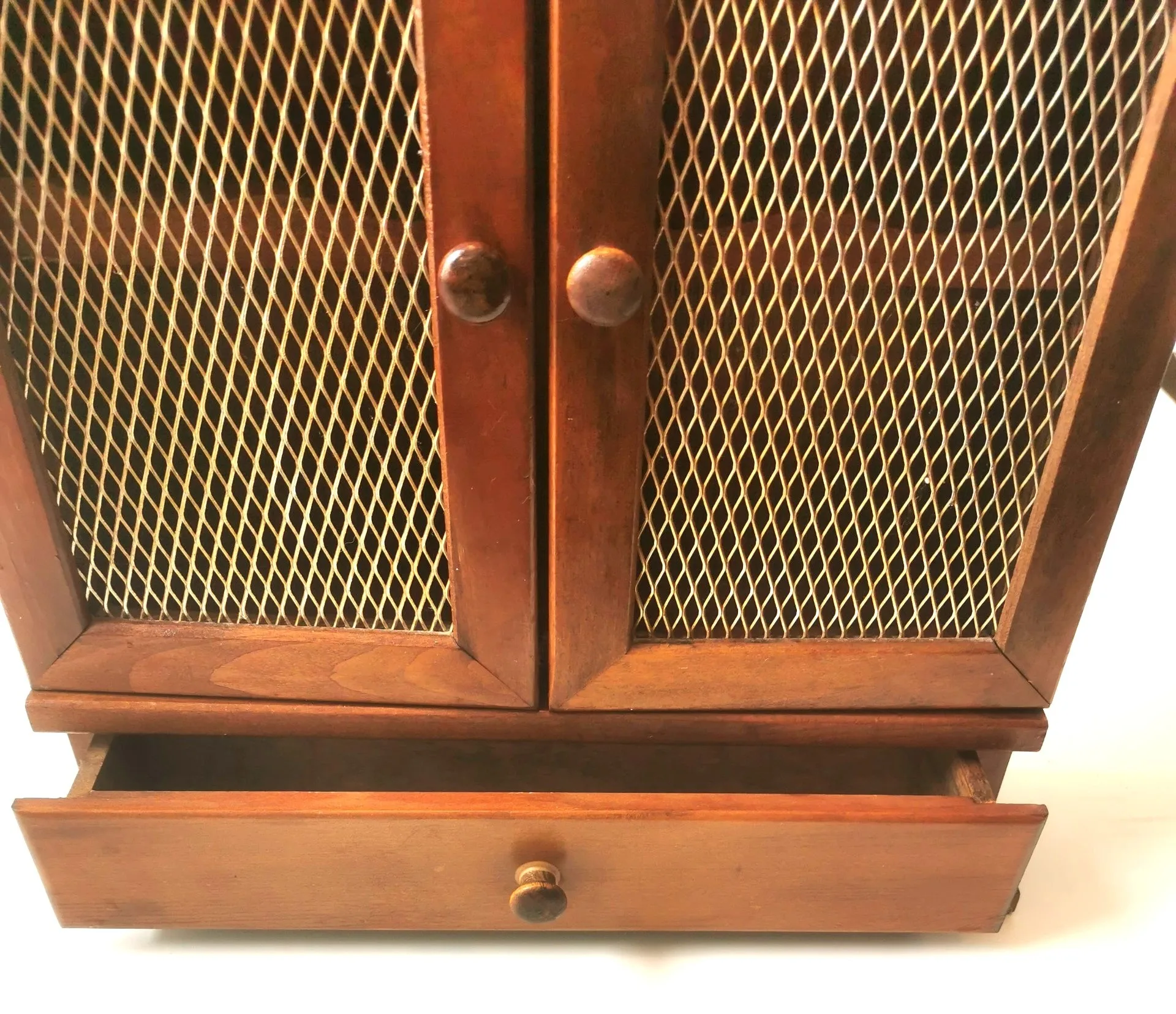 1960s Mini Curio Wood Cabinet Spice Rack Display Figurines Incl. image indicator(6)