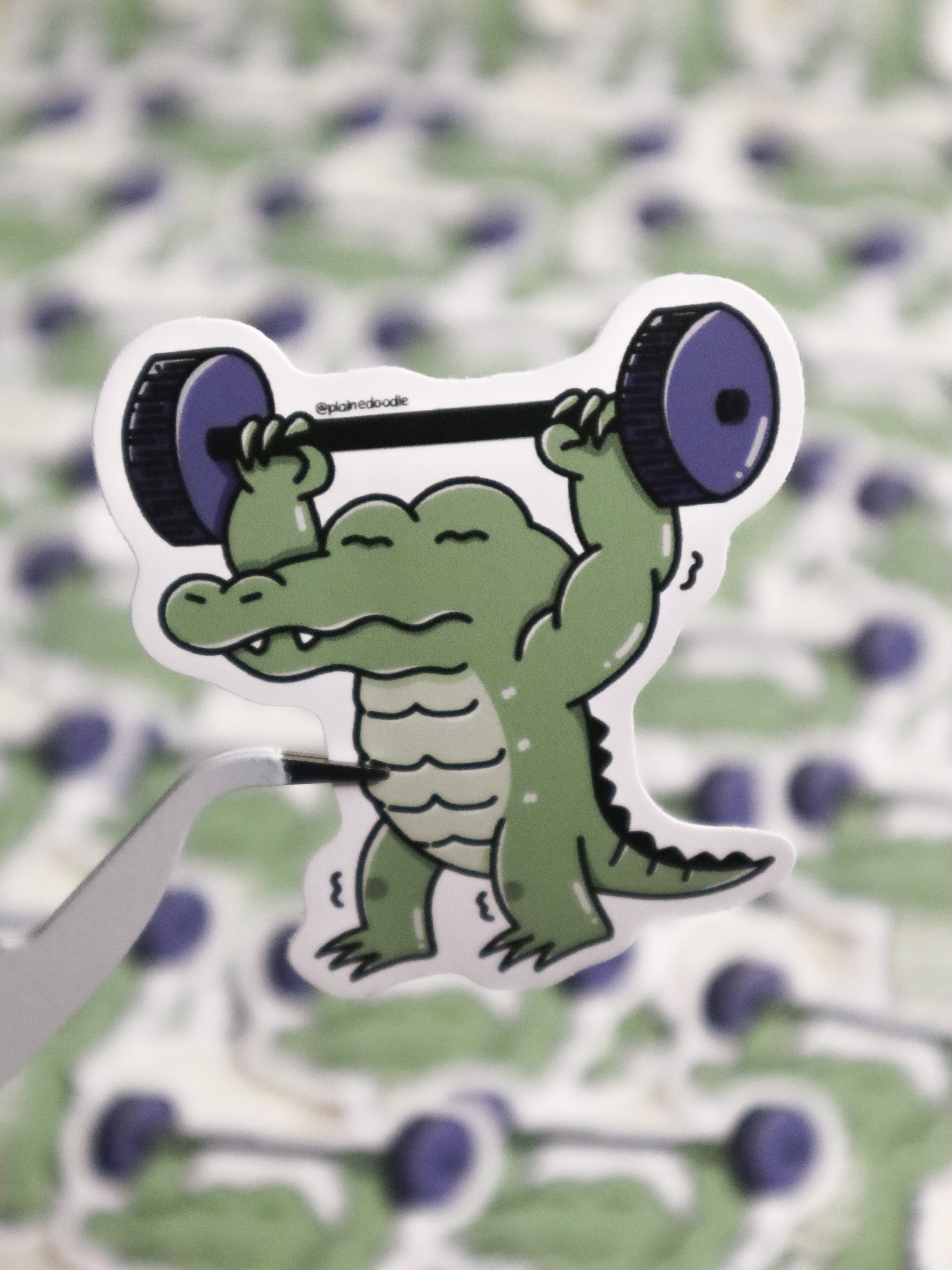 Gym Crocodile Vinyl Sticker - photo 3
