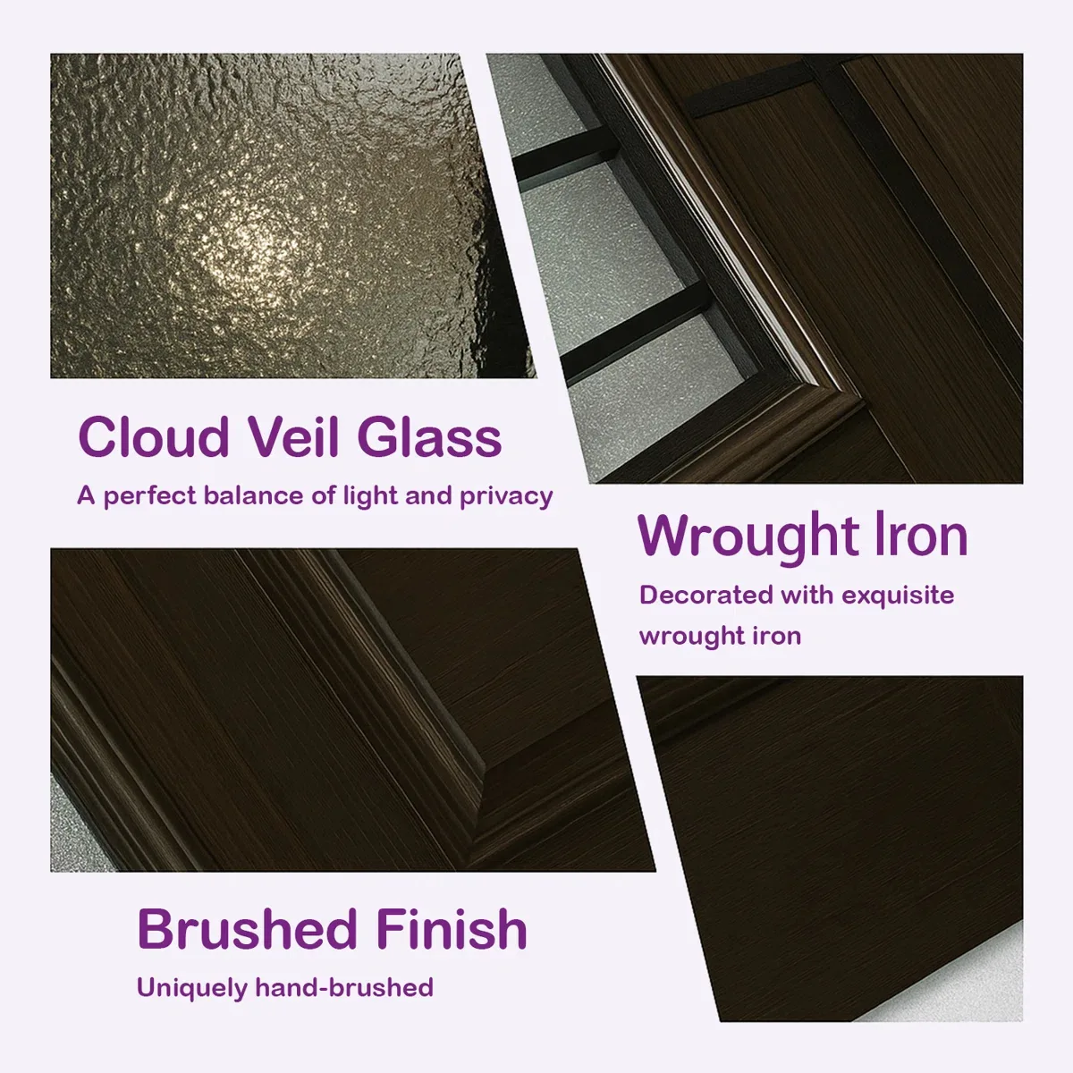 Frosted Painted Fibreglass Front Door - 36 x 80 image indicator(5)