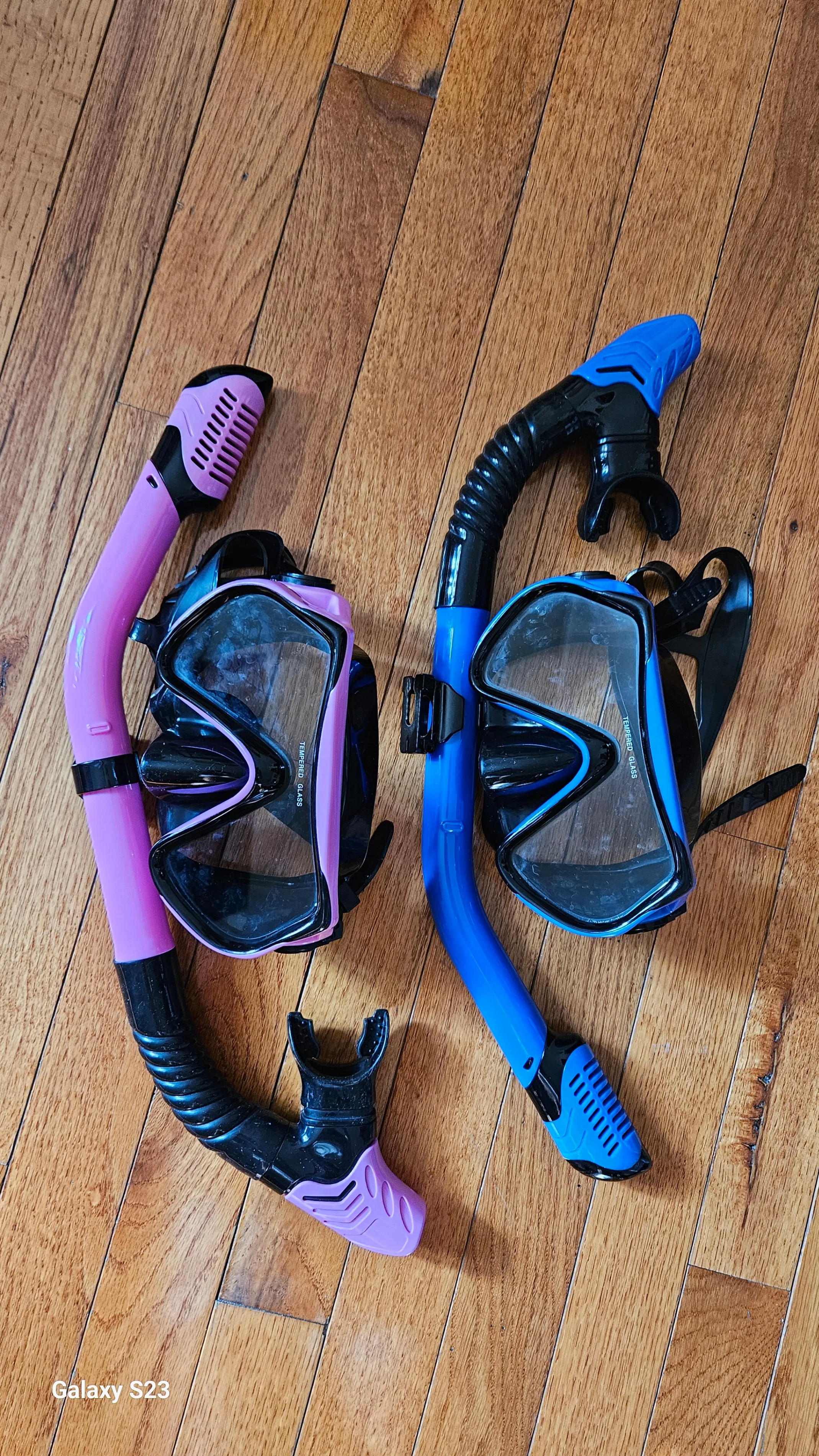 Snorkel Mask Set - Blue & Pink