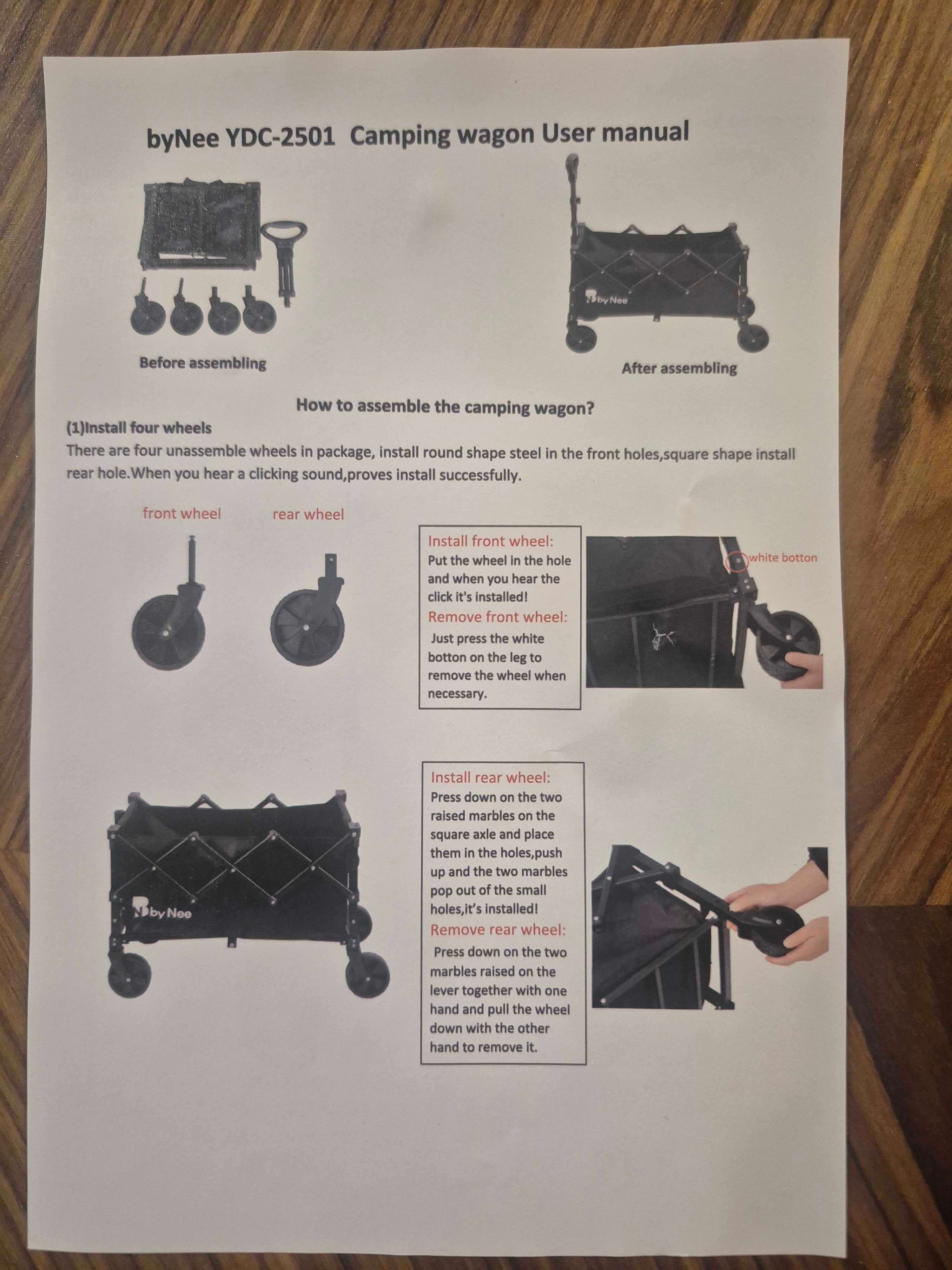 Large "By Nee" Folding Wagon - Heavy Duty & Portable - photo 4