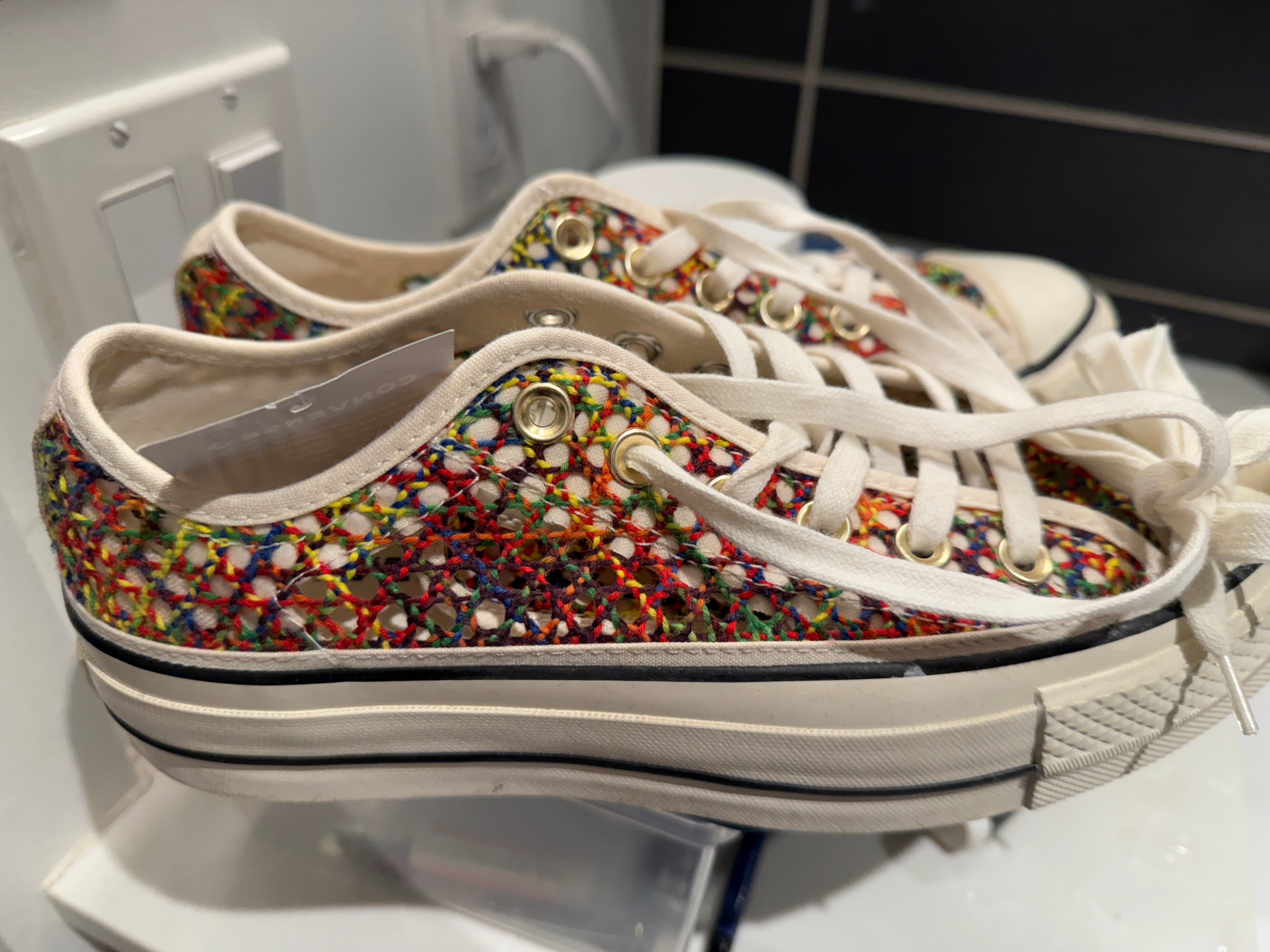 CONVERSE All star crochet shoes, size 8.5