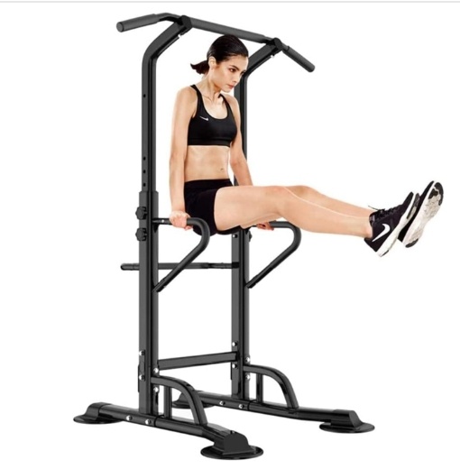 Tower Adjustable Trainer Dip Station, Pull Up Bar and Dip Stand
