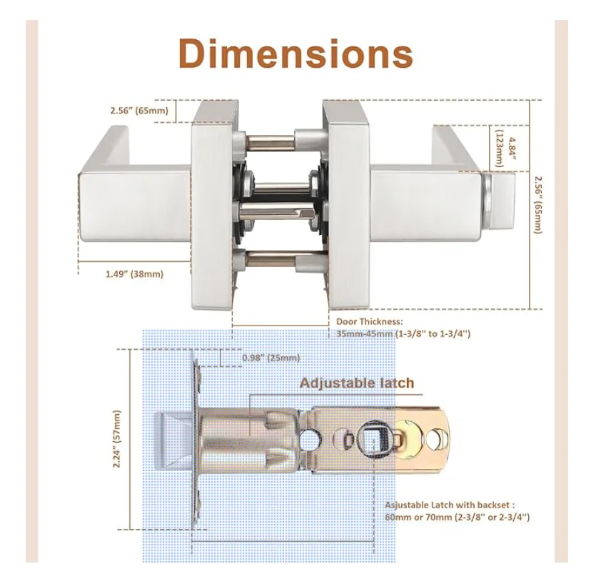 5 NEW Pack Satin Nickel Door Handles image indicator(4)