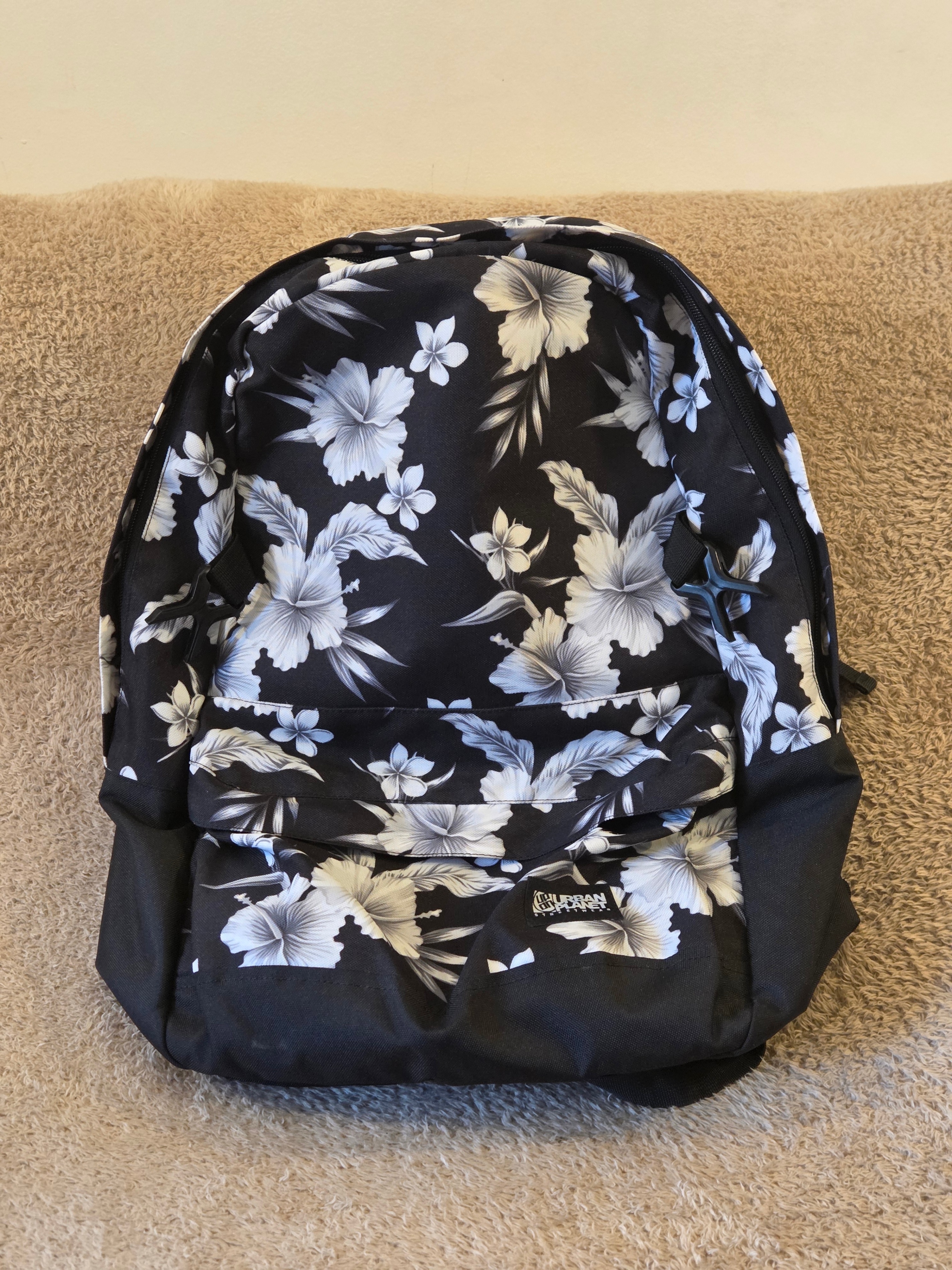 Urban Planet Canada Floral Backpack – Black/White