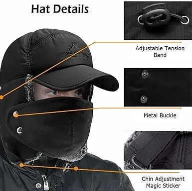 Men's & Women's Thermal with Detachable Face Mask image indicator(3)