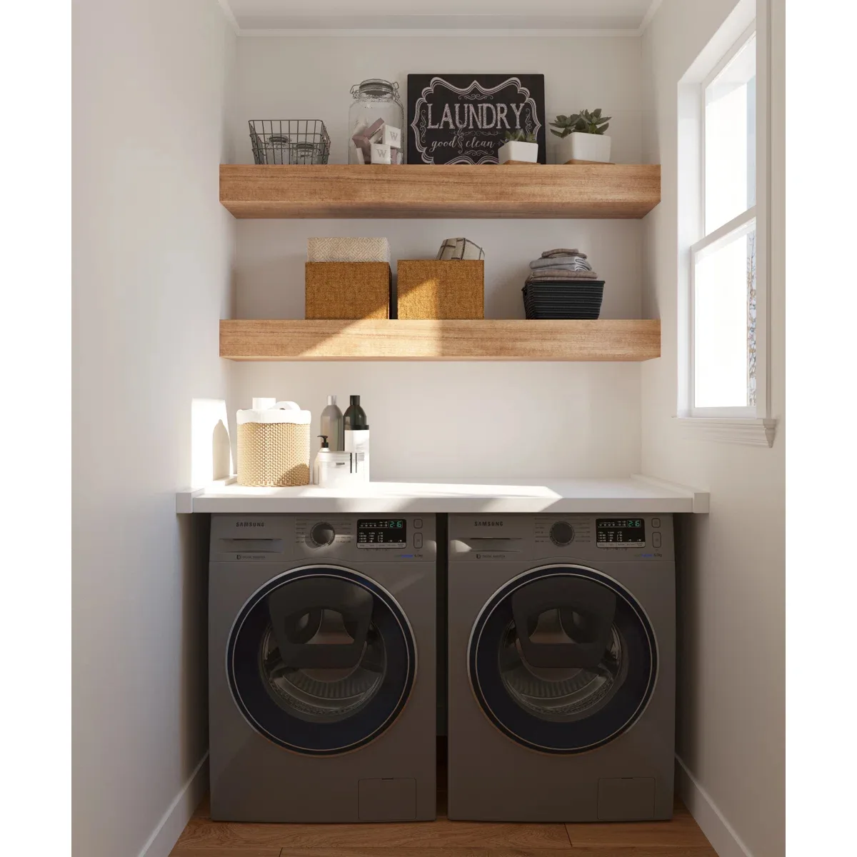 Modern Farmhouse Fireplace Shelf Mantel - 48" image indicator(4)