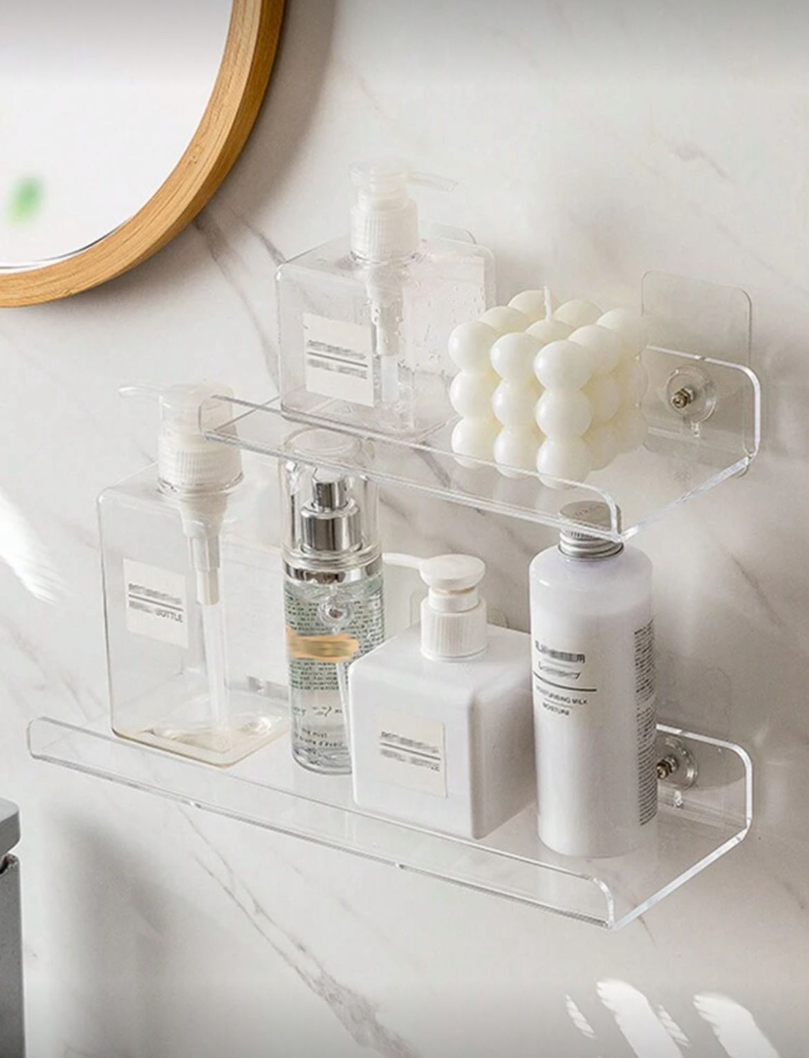 Acrylic Floating shelves with adhesive and Screws - 4 - photo 5