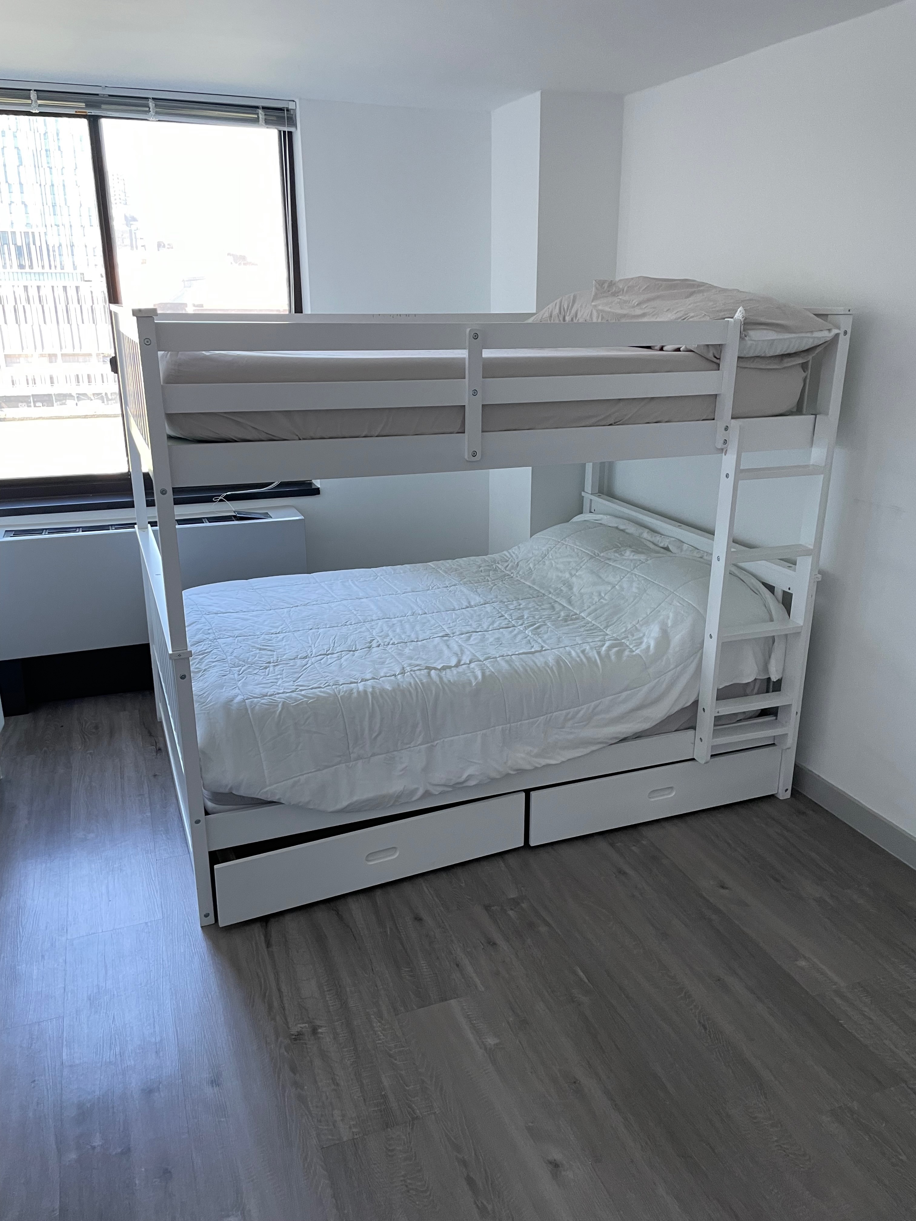 Wood Bunk Bed with Drawers
