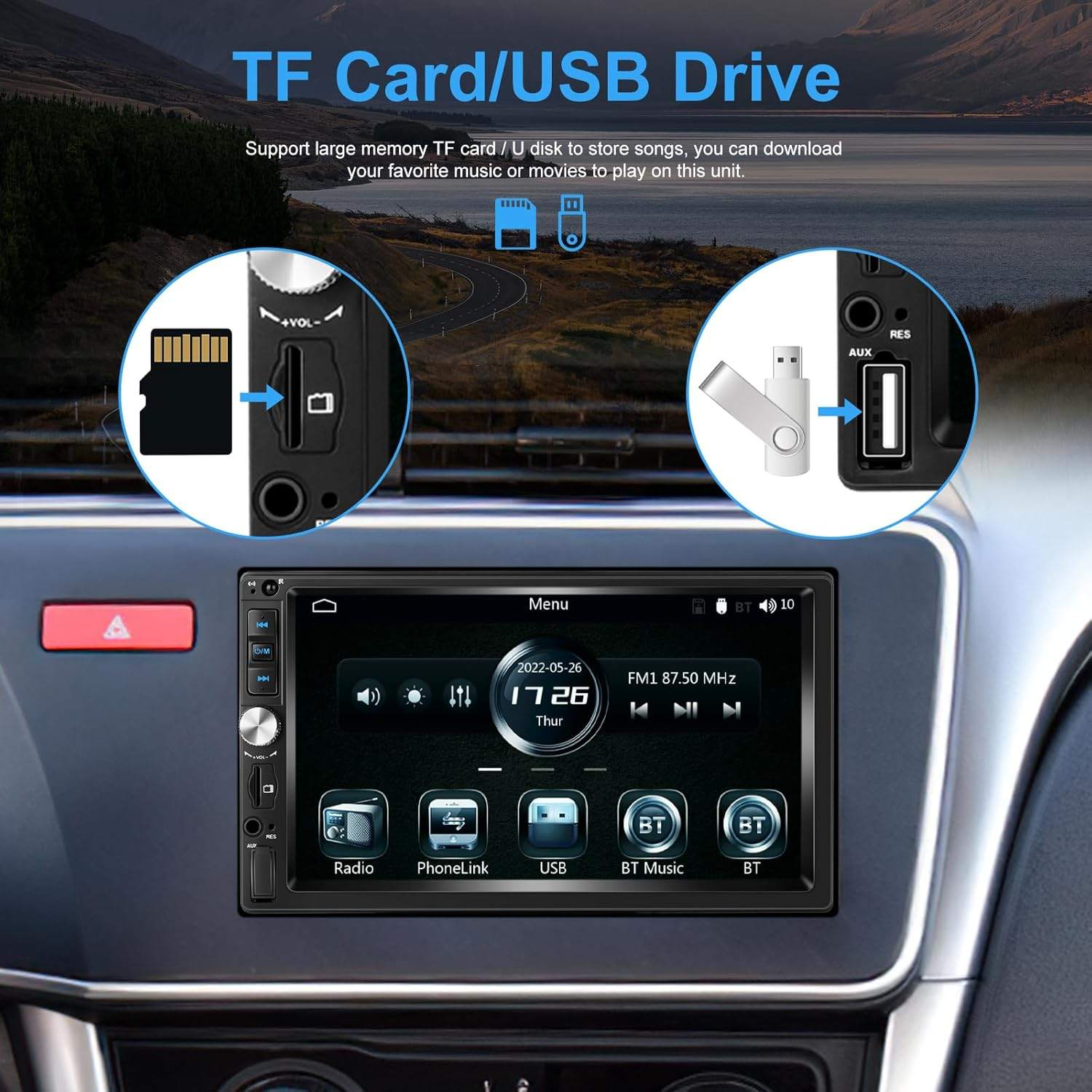 SIXWIN Double Din Car Stereo 7" - CarPlay & Android Auto - photo 5