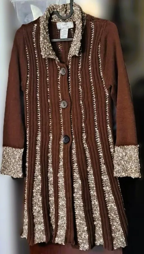 Long Cable-Knit Cardigan Sweater #Cleanout image indicator(2)