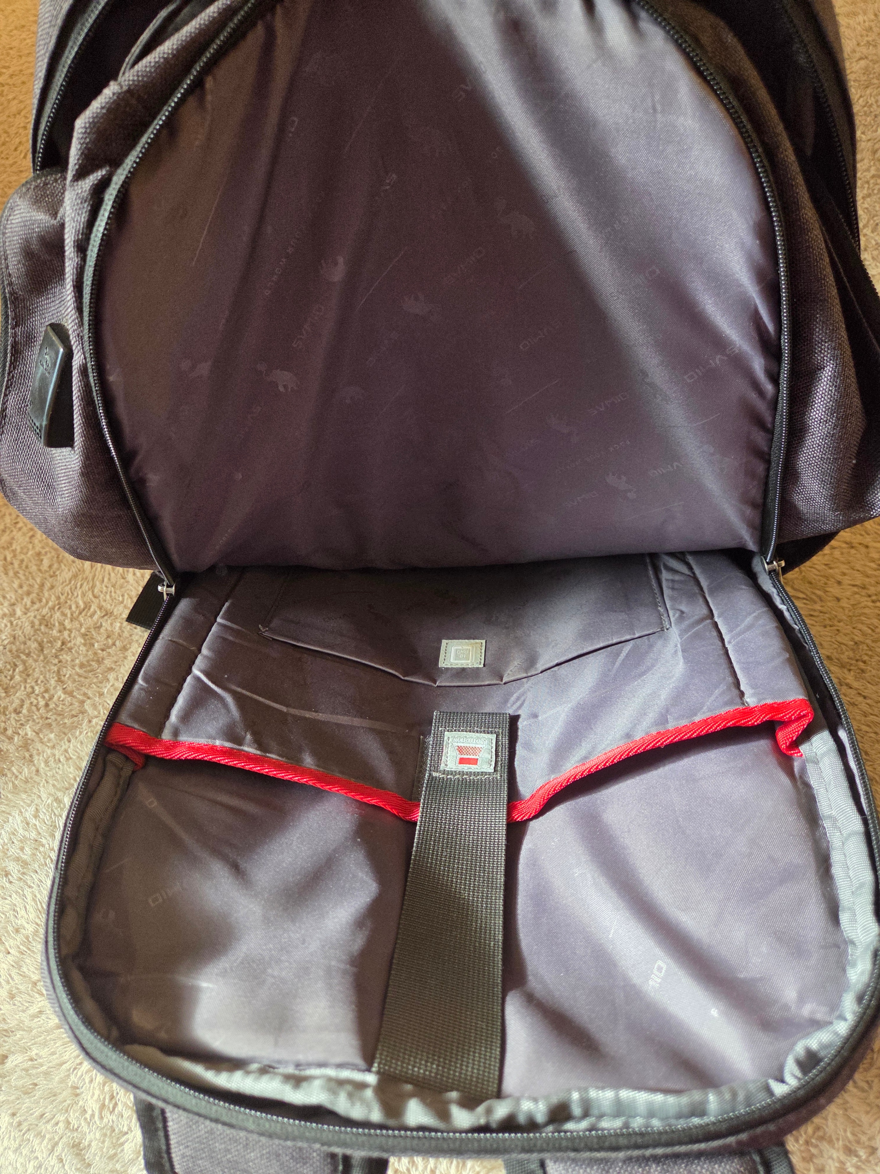 DIWEIO Laptop Backpack 15.6 in, USB Port, Grey - photo 4