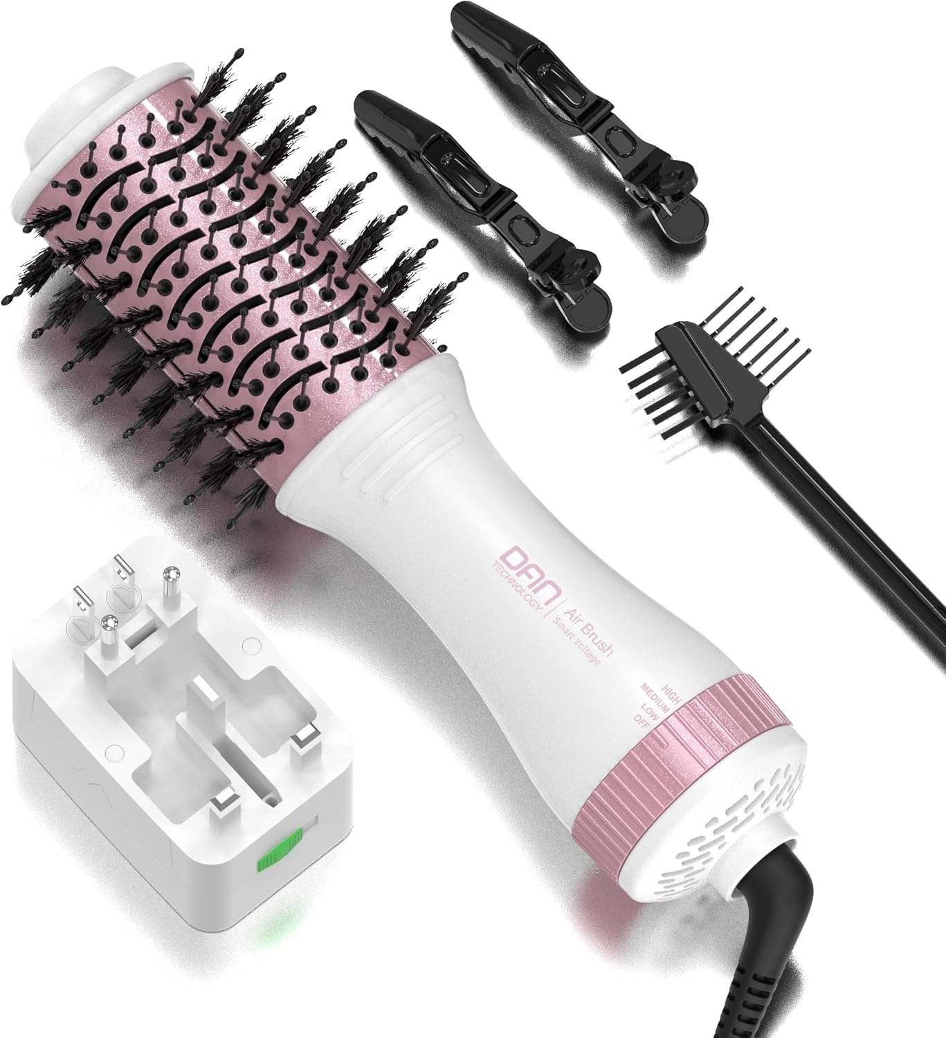 DAN Air Brush 4-IN-1 Hair Dryer & Volumizer (NEW, White)
