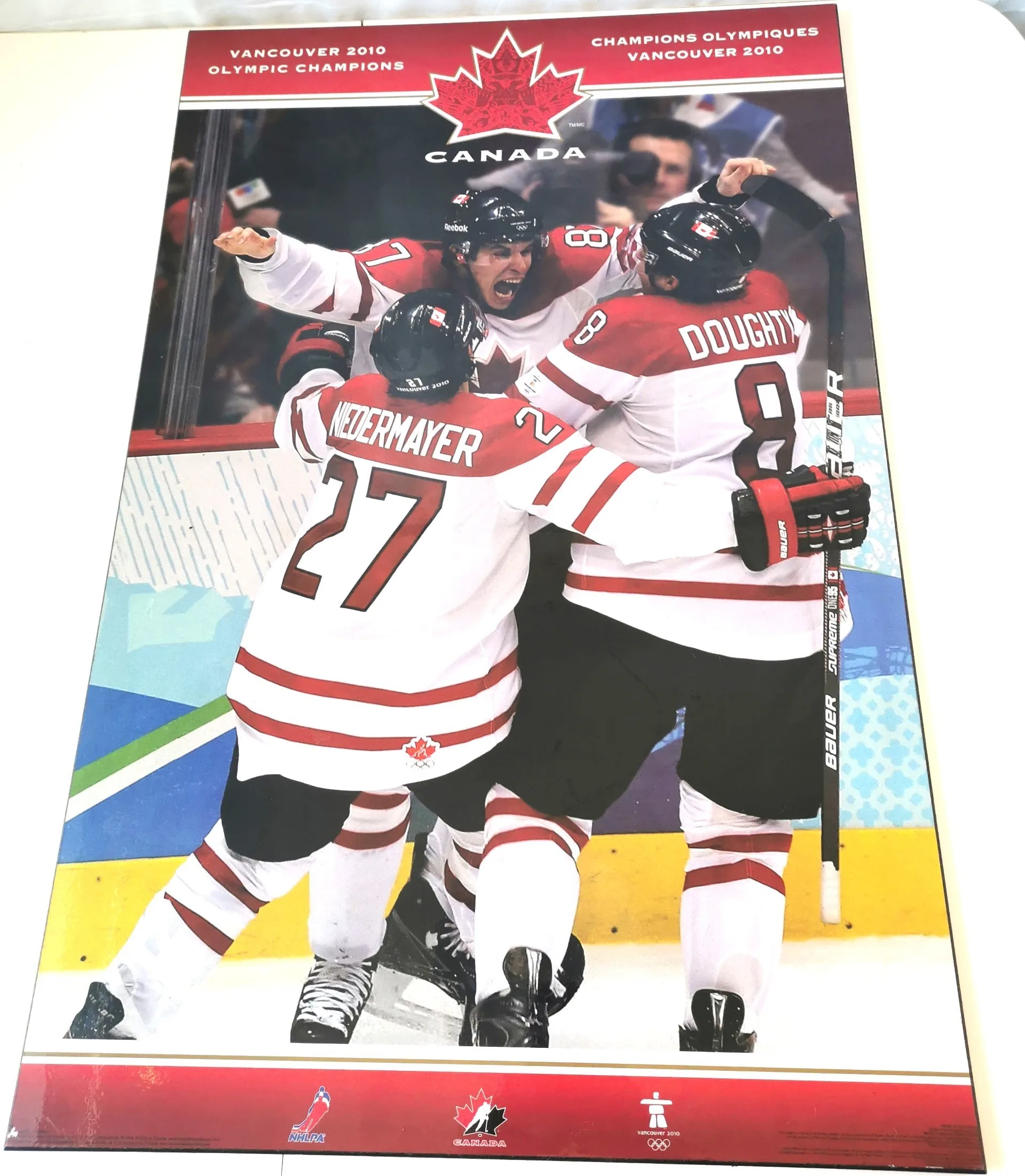 Golden Goal Team Canada 2010 Plaque Hardback .25 inch thick.