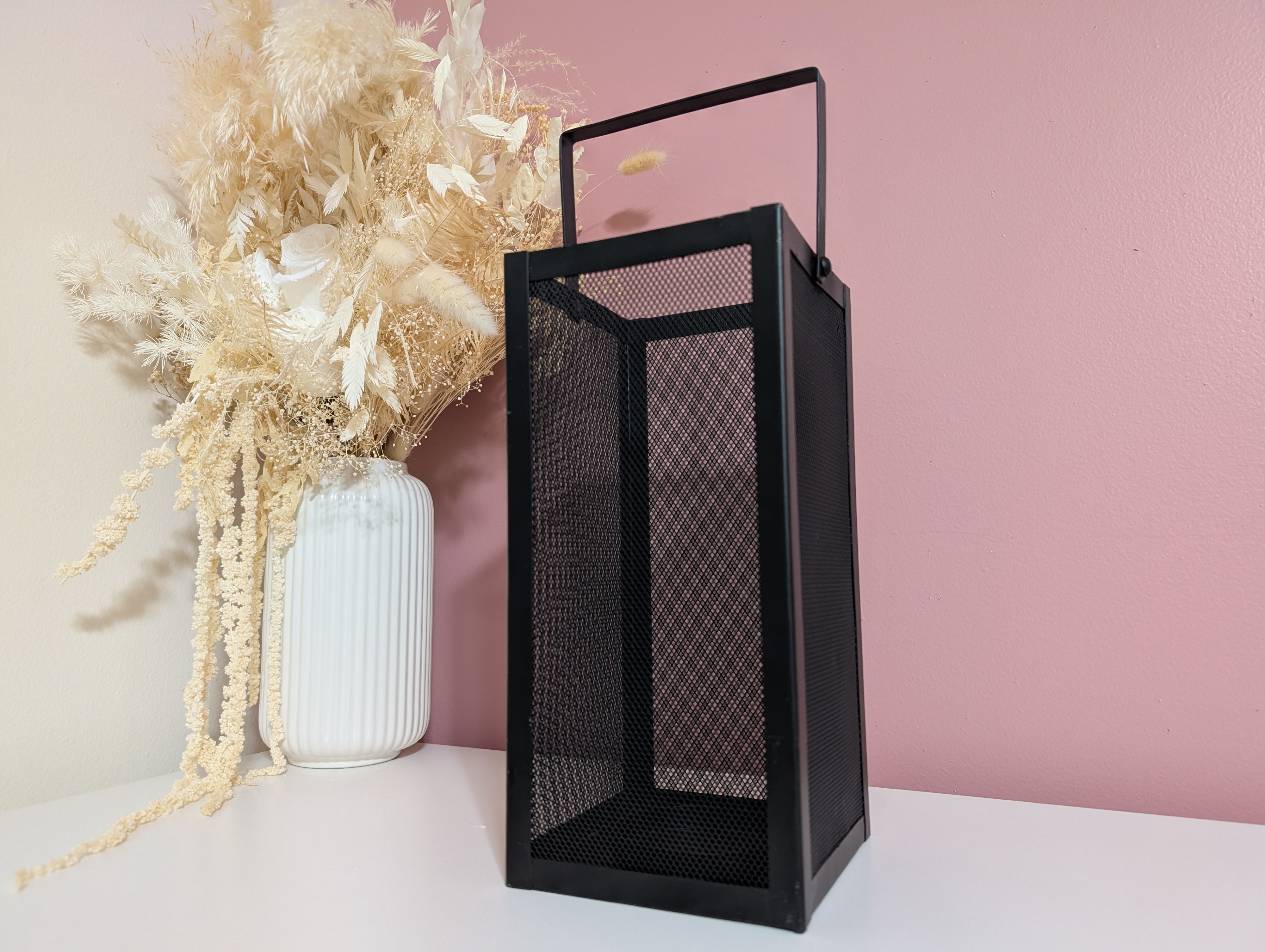 Black Metal Mesh Lantern