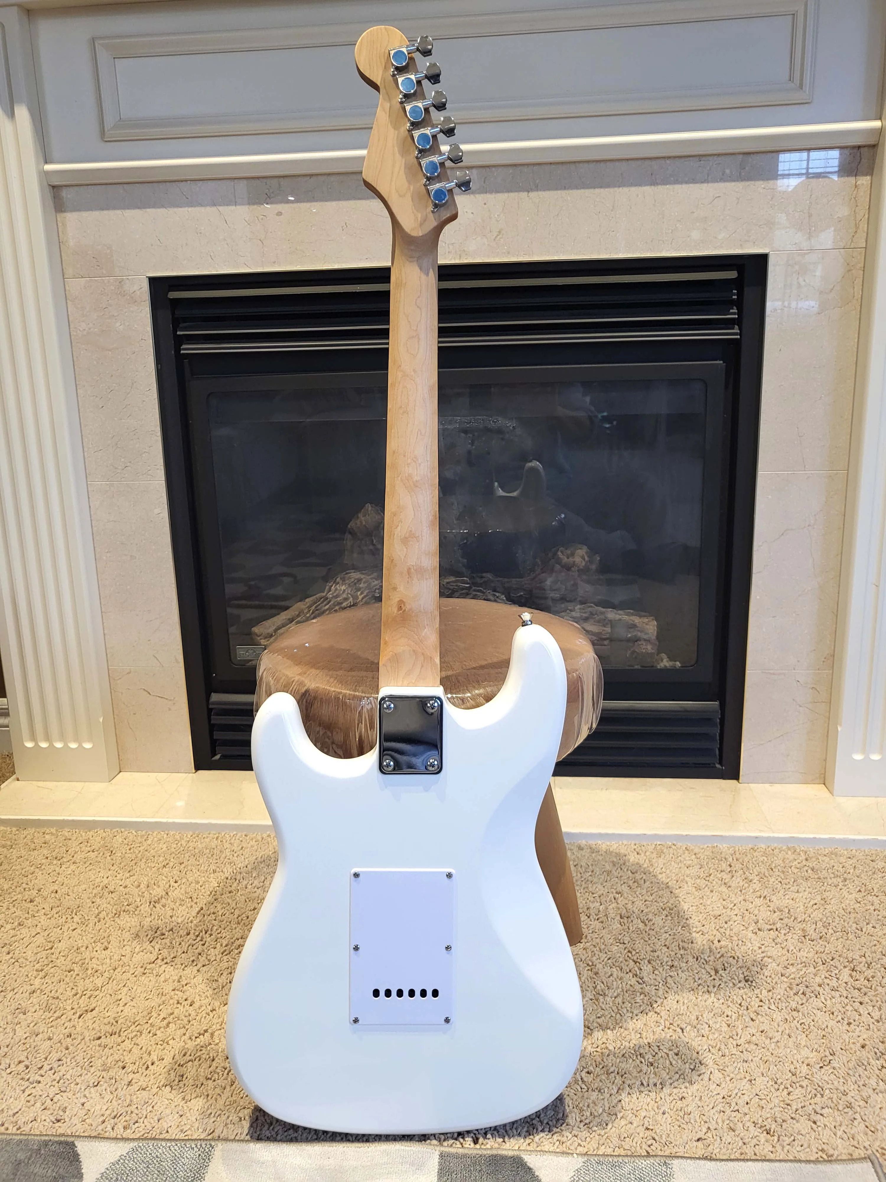 White Electric Guitar for Beginners Solid Body New image indicator(5)